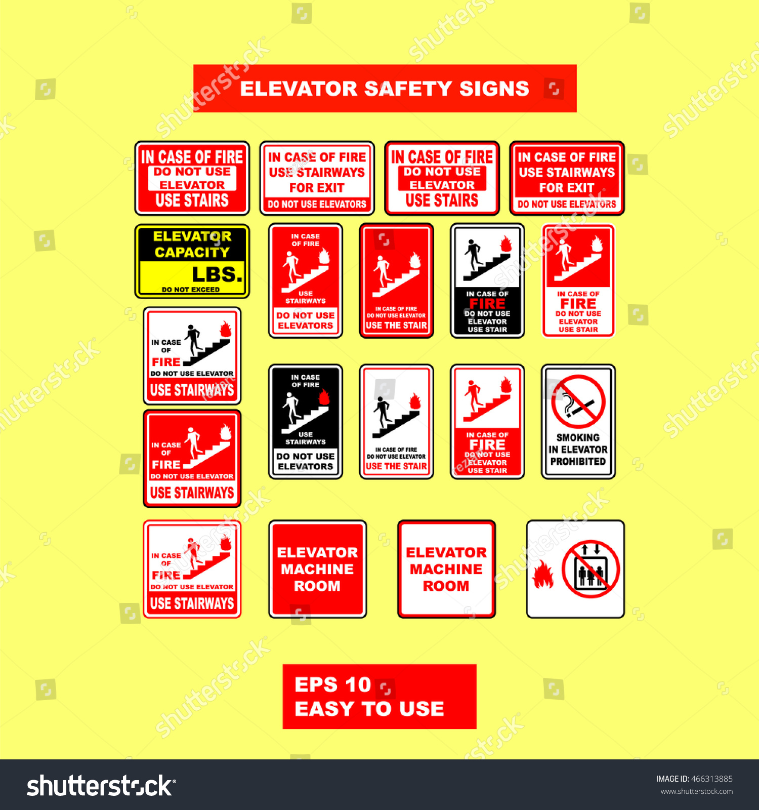 Elevator Safety Symbols