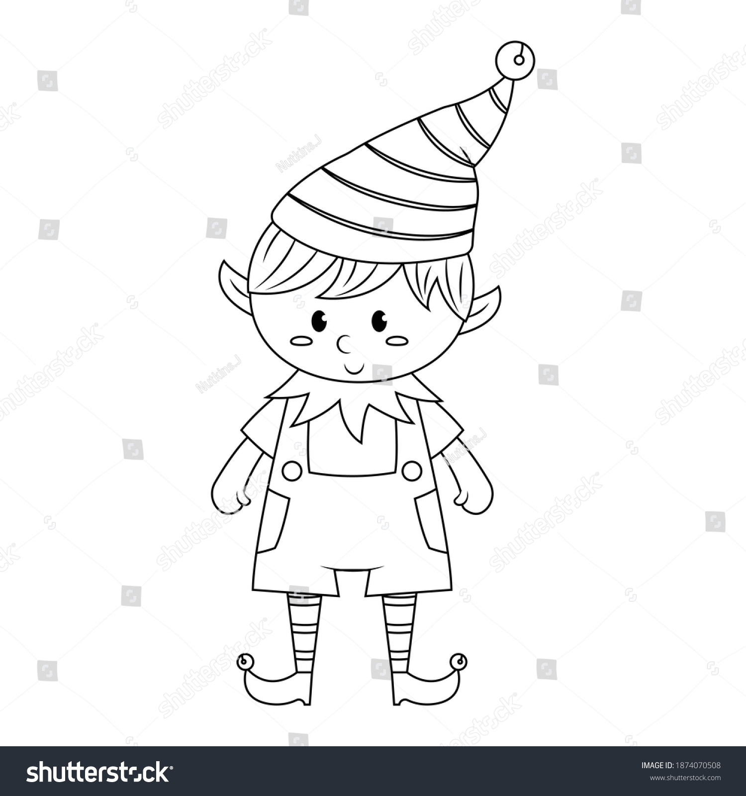 Elf Boy Vector Illustration Cartoon Isolated Stock Vector (Royalty Free ...