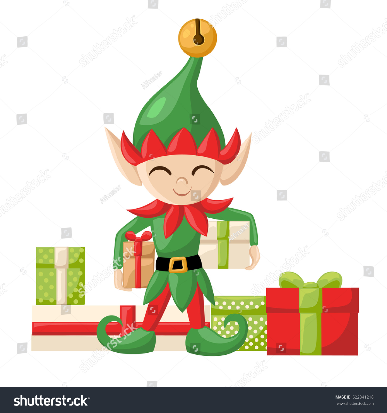 Elf Santa Claus Santas Elves Preparing Stock Image Download Now