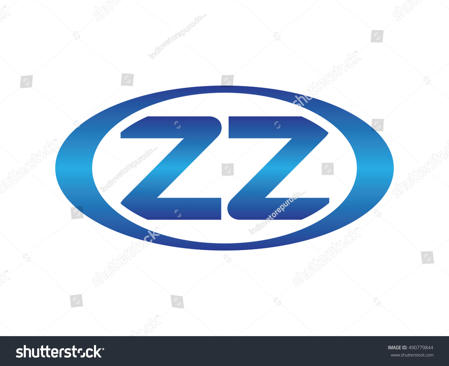 Ellipse Oval Logo Initial Letter Combination Stock Vector (Royalty Free ...