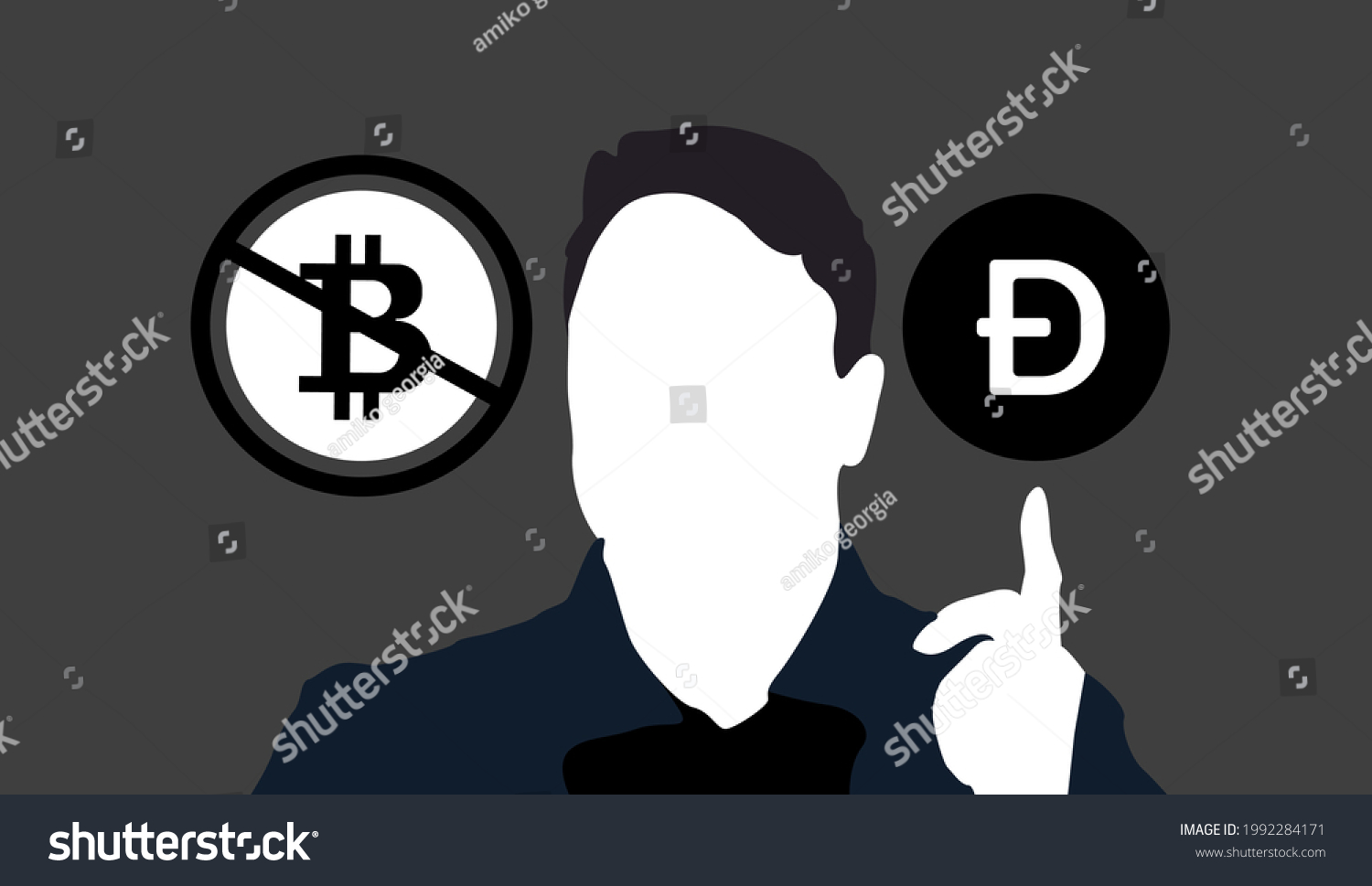 SVG of Elon Musk Bitcoin and Dogecoin, Bitcoin, Dogecoin . Vector svg