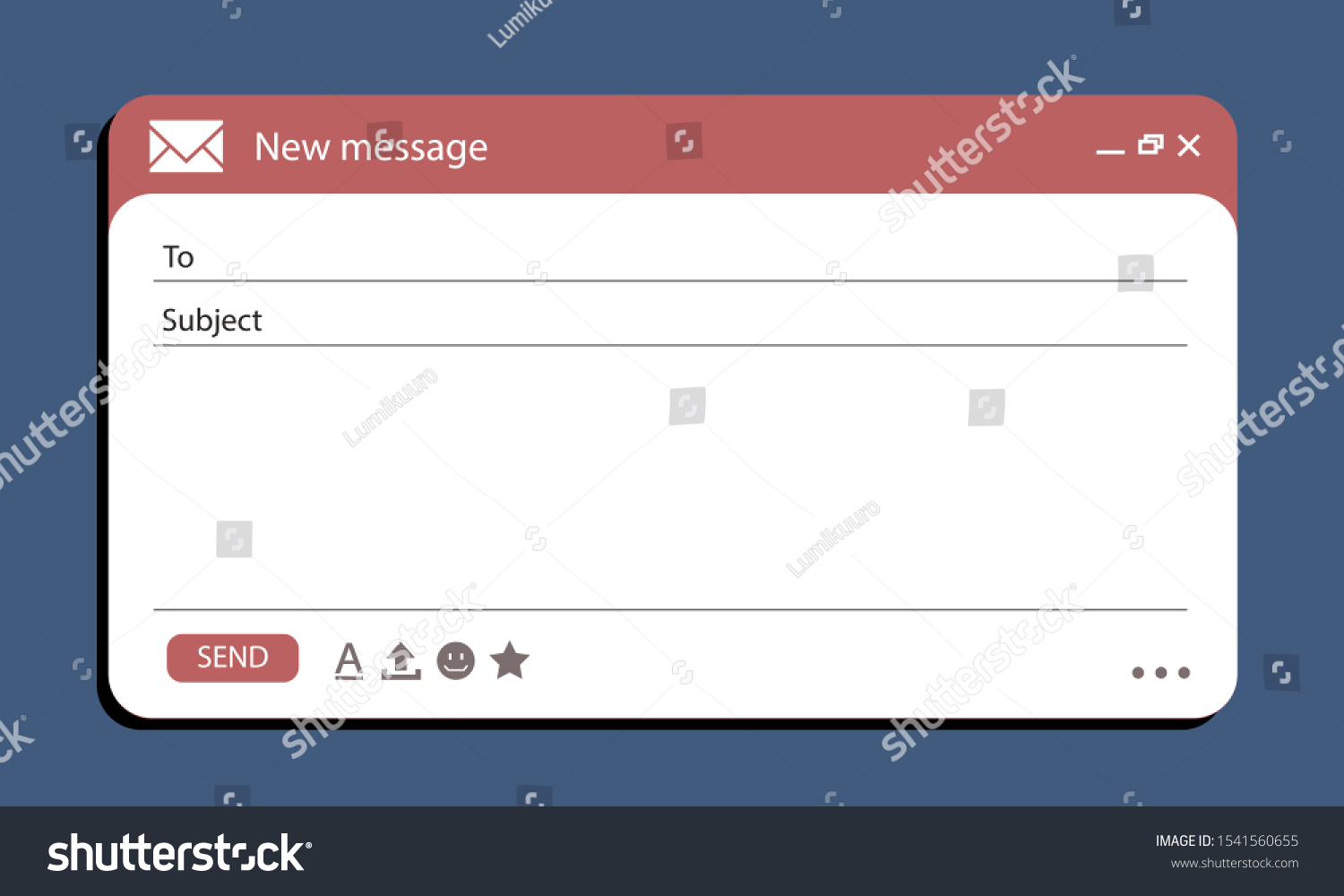 Download Email Interface Banner Browser Message Mock Stock Vector Royalty Free 1541560655