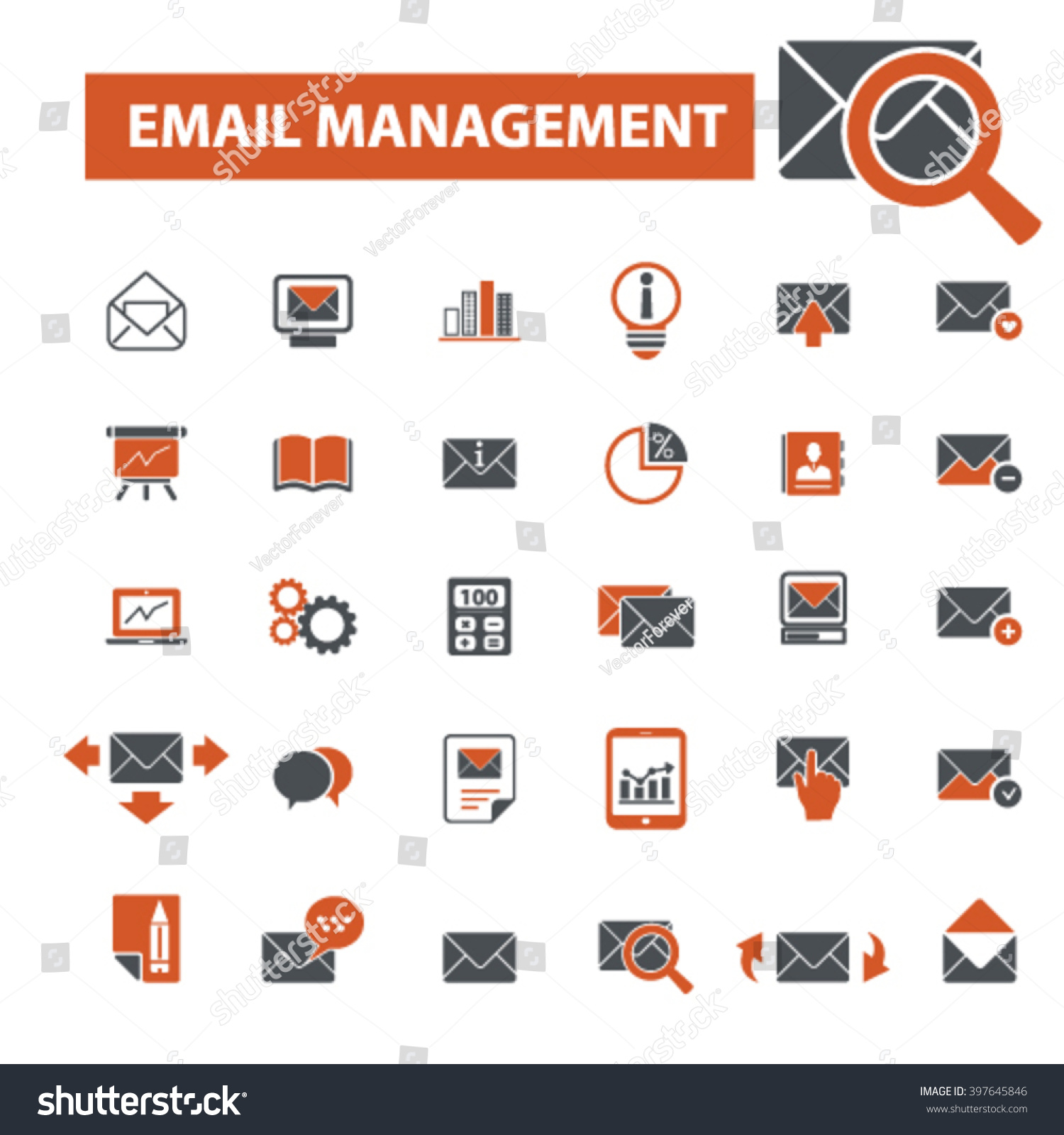 Email Management Icons Stock Vector (Royalty Free) 397645846