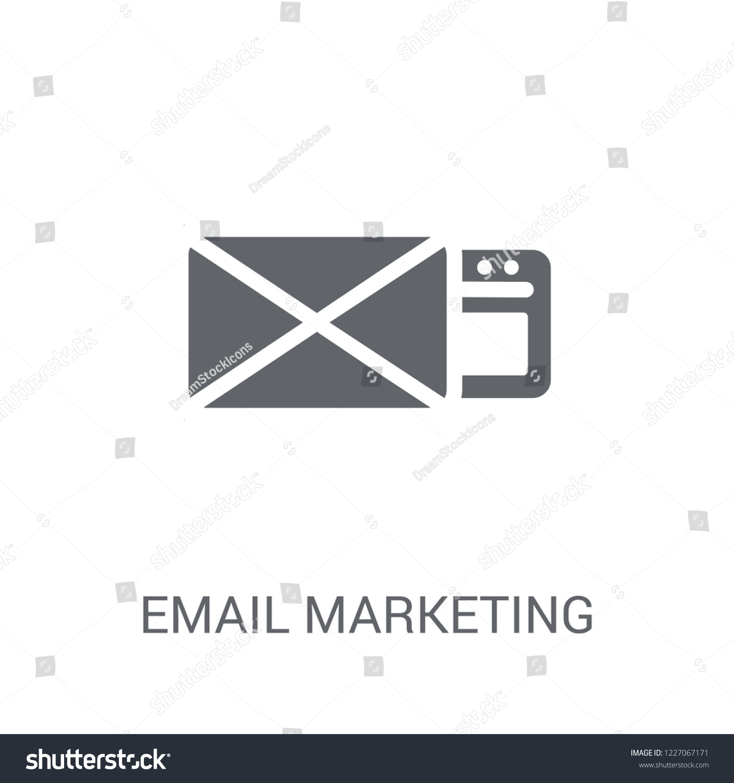 Email Marketing Icon Trendy Email Marketing Stock Vector (Royalty Free