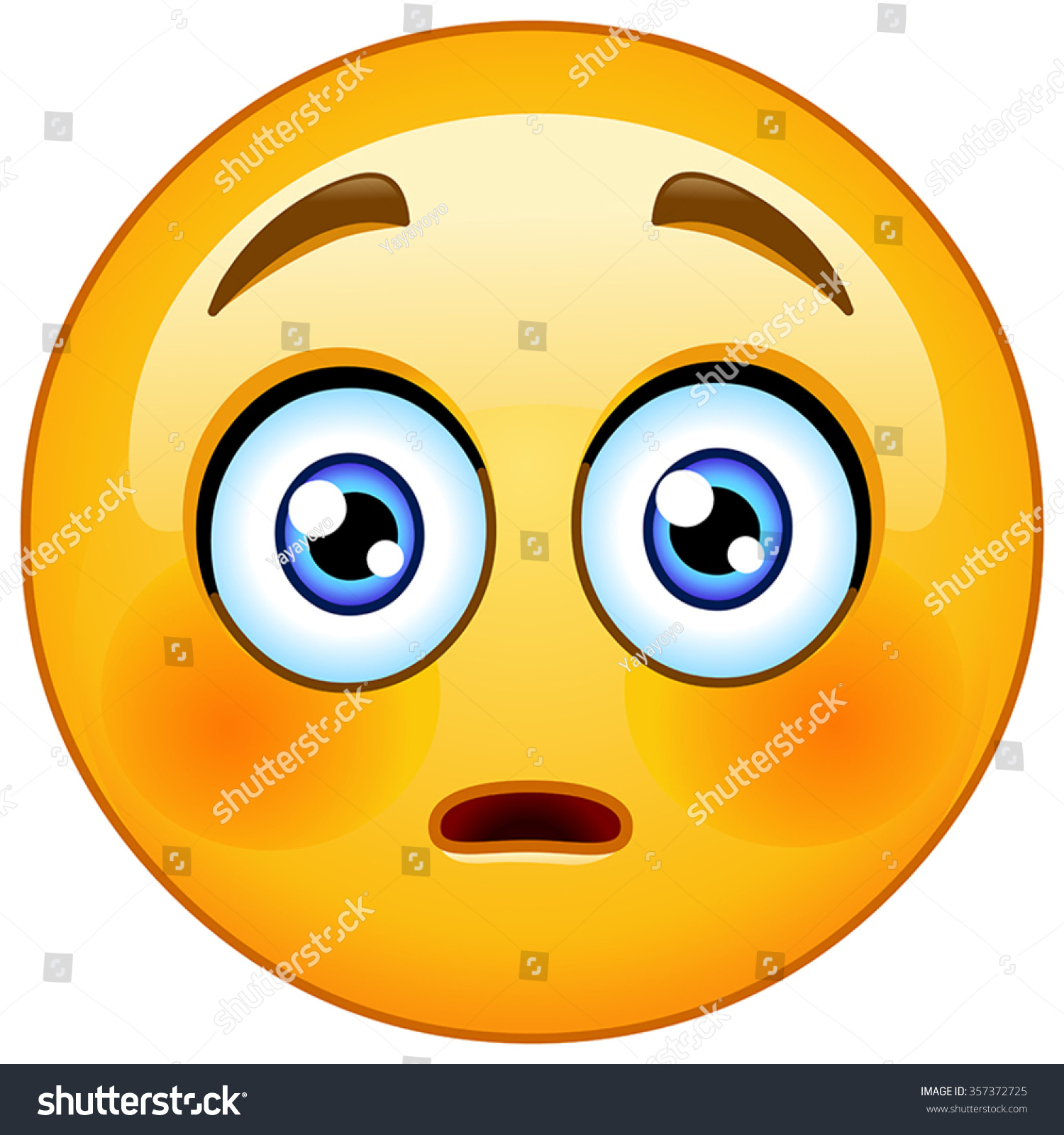 Embarrassed Emoticon With Flushed Red Cheeks Funny Emoji Faces Images