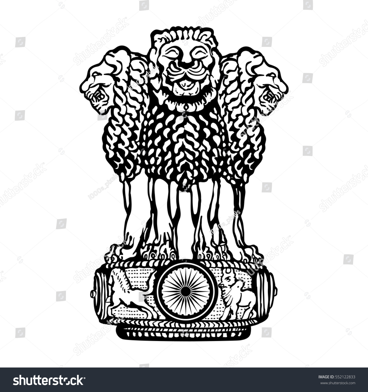 Emblem India Stock Vector 552122833 - Shutterstock