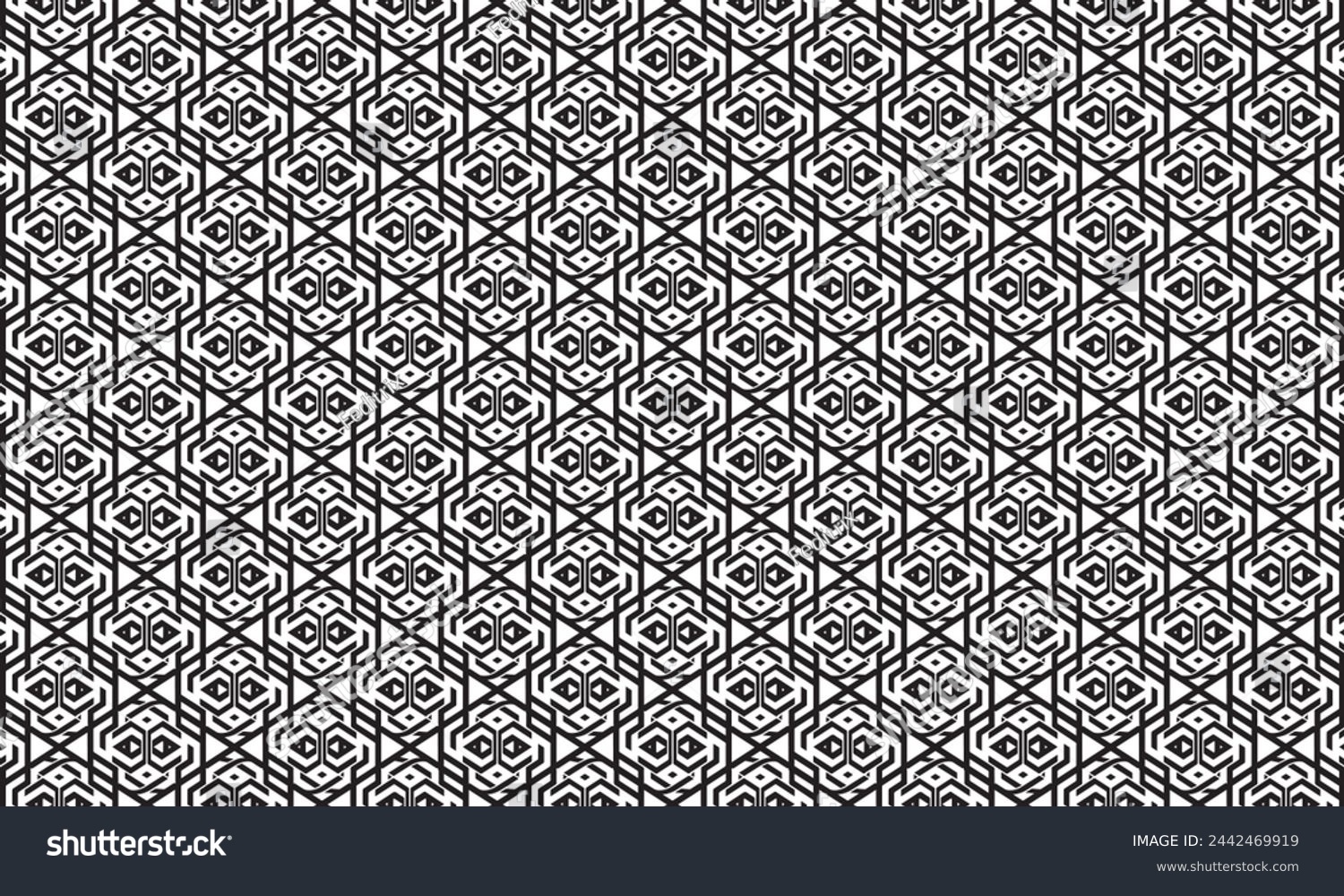 SVG of Embrace timeless elegance with this captivating black and white geometric pattern. svg