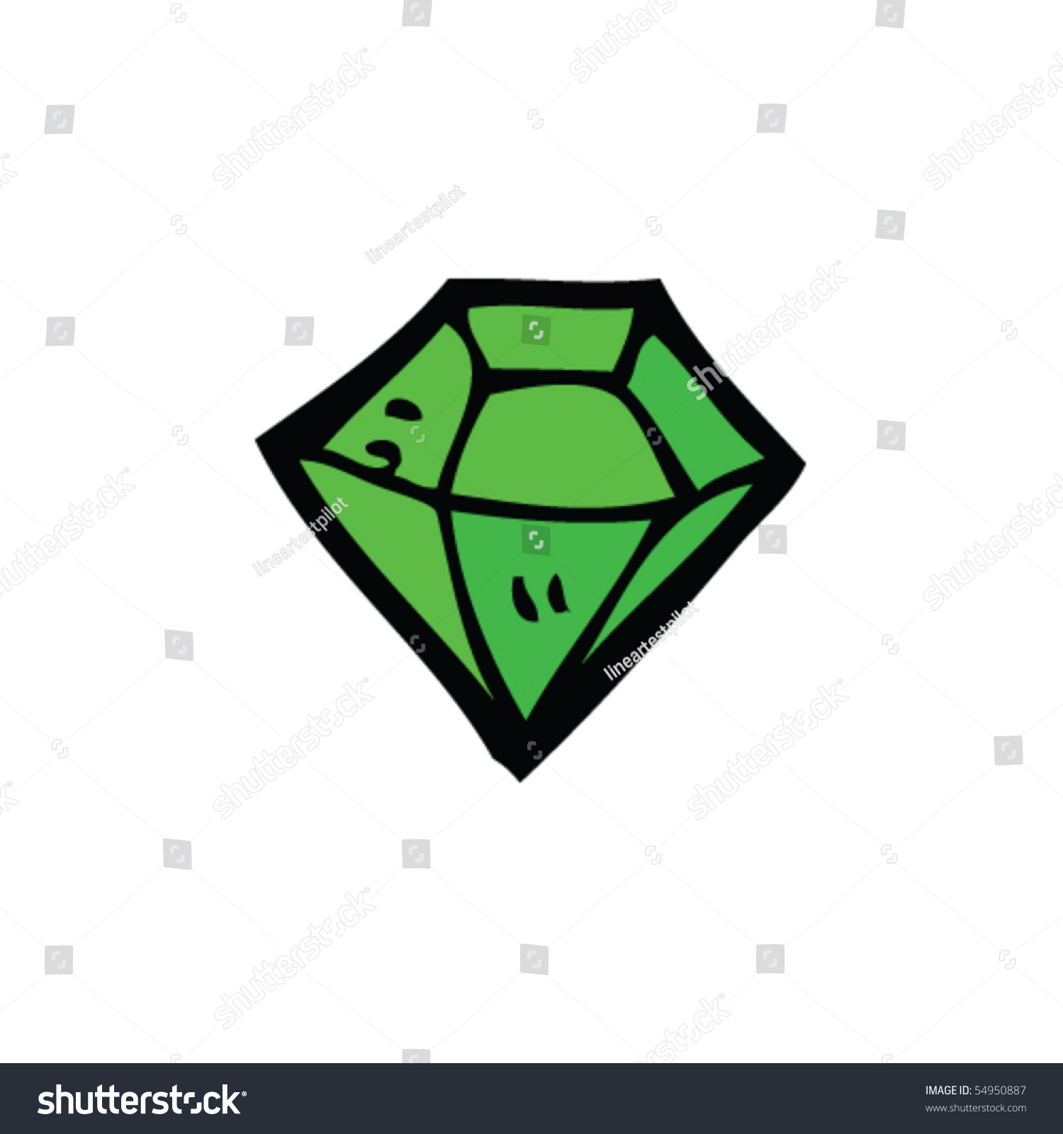 Emerald Cartoon Stock Vector 54950887 - Shutterstock