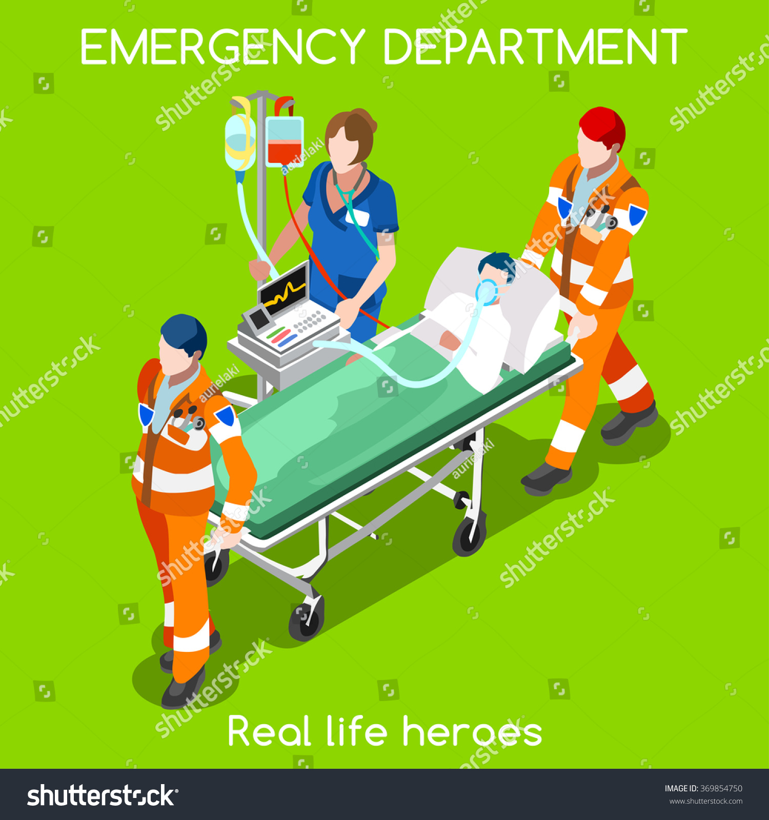 Emergency Hospital Department Ambulance Medical Rescue Stock Vector ...