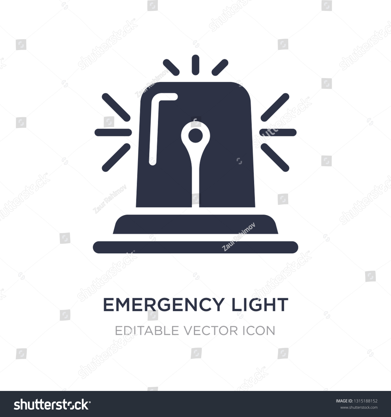 Emergency Light Icon On White Background Stock Vector (Royalty Free