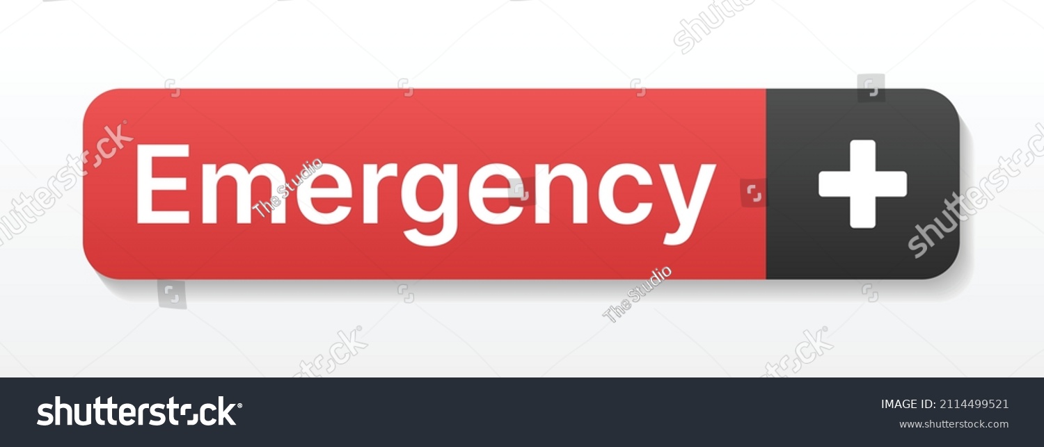 Emergency Web Button Emergency Sign Vector Stock Vector (Royalty Free ...