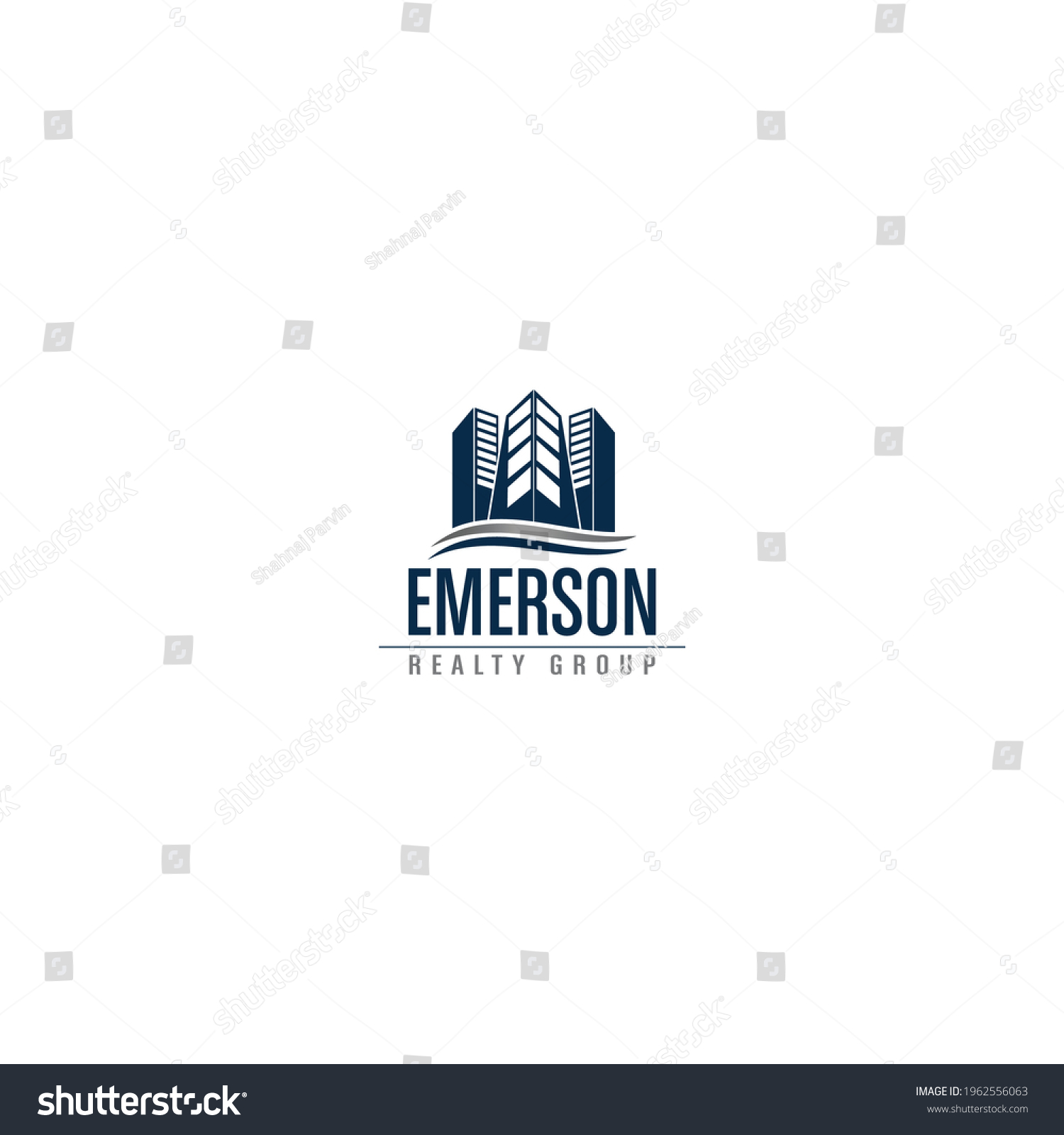 Emerson Reality Group Logo Design Stock Vector (Royalty Free
