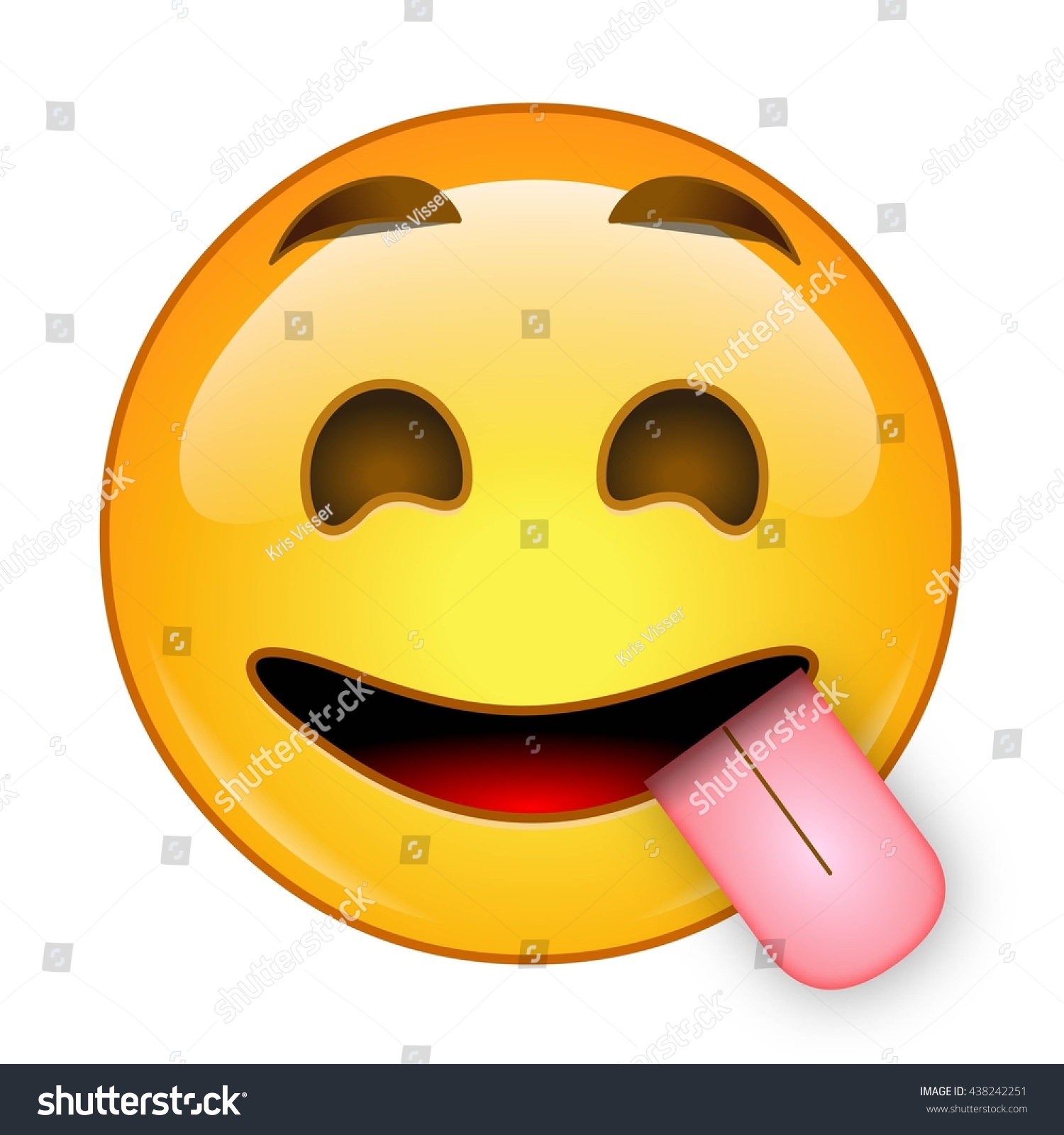 Emoji Emoticon Face Delicious Food Stock Vector (royalty Free 