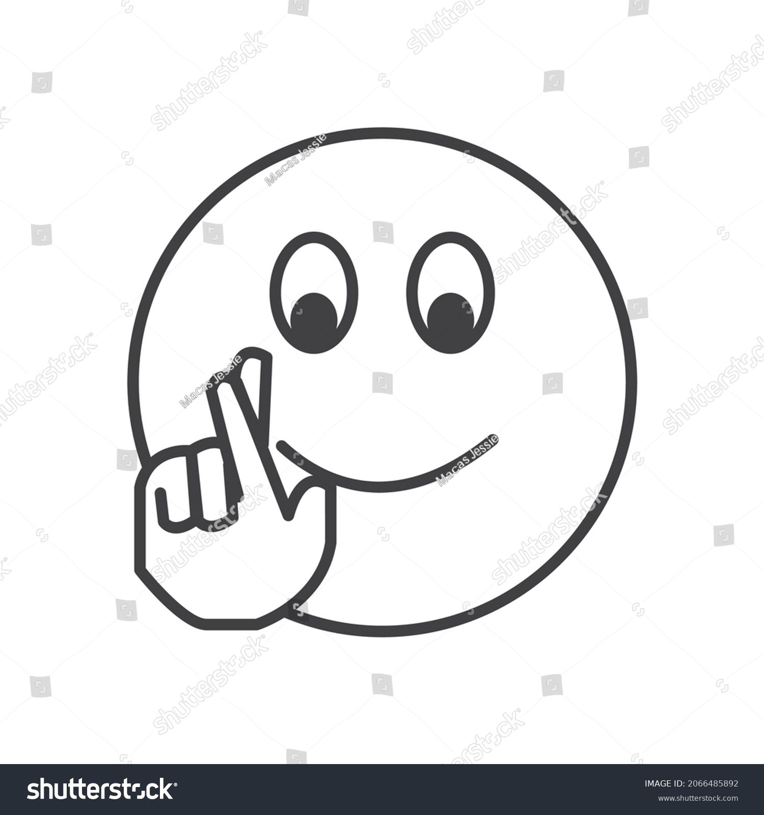 Emoji Emoticon Face Flat Isolated Emoji Stock Vector (Royalty Free ...