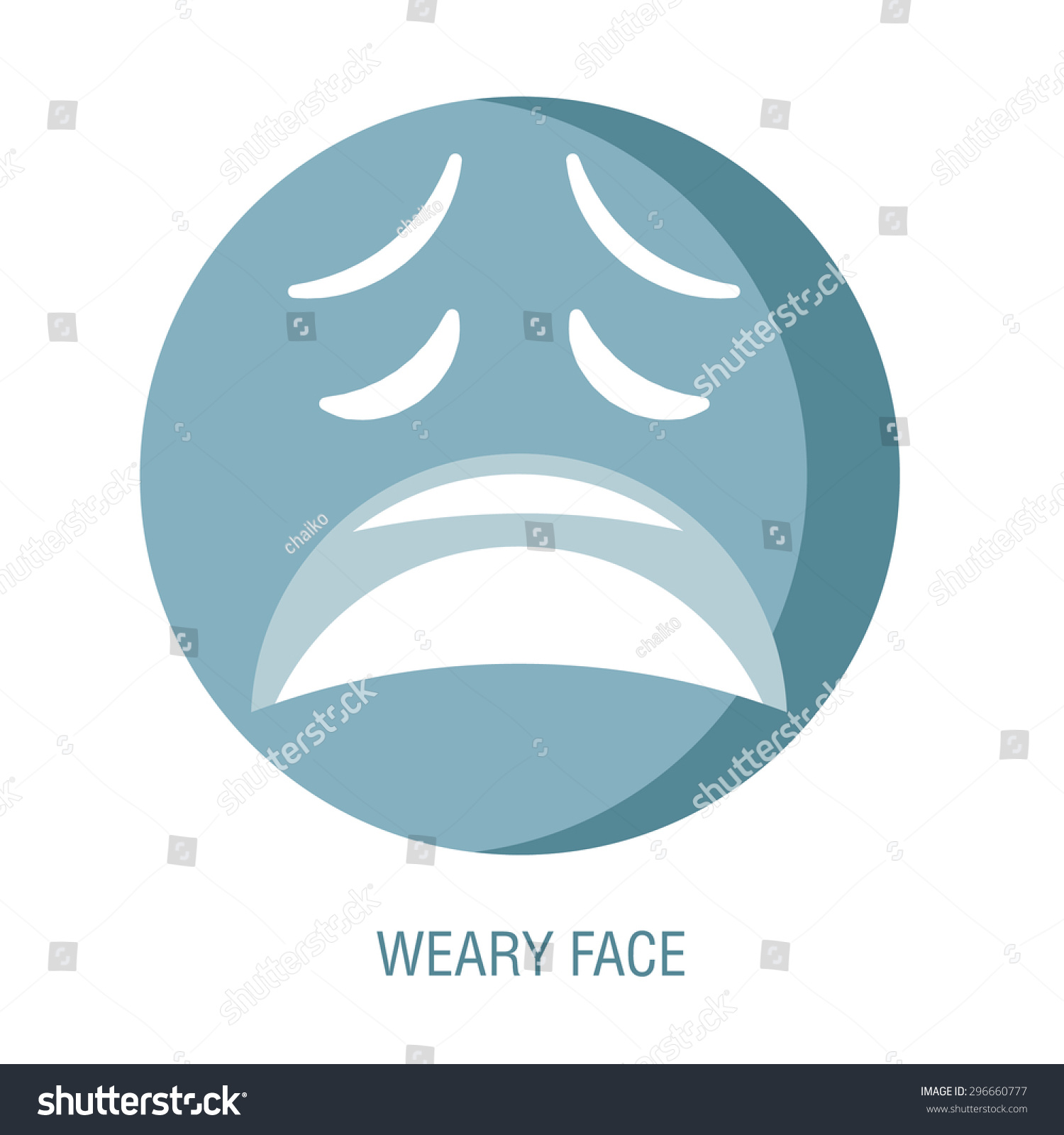 Emoji Face Emoticon On White Background Stock Vector (Royalty Free ...