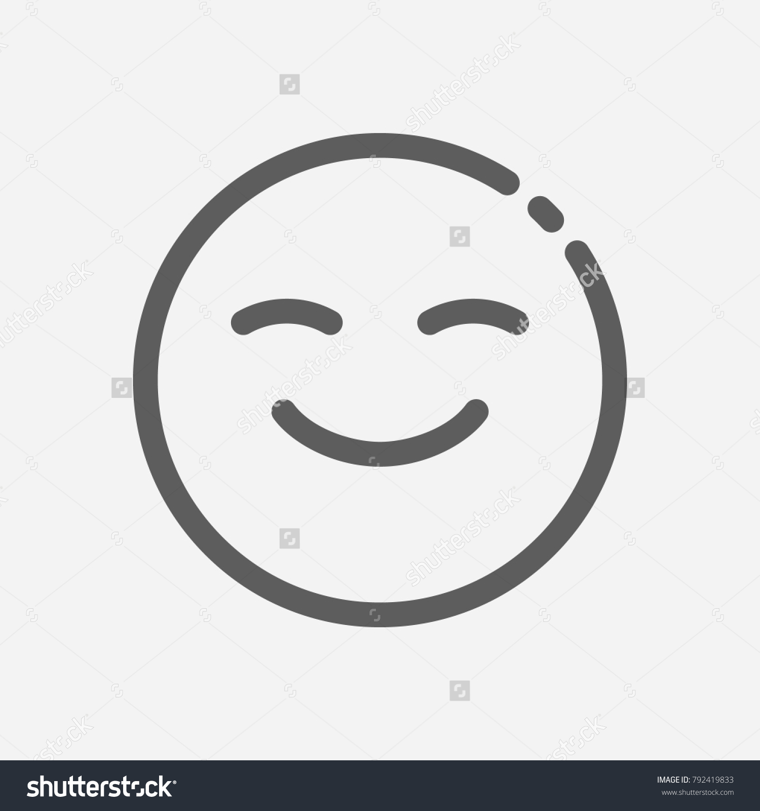 表情符号脸笑脸图标线符号 为您的网站移动应用程序徽标ui 设计快乐标志概念的隔离矢量插图 库存矢量图 免版税