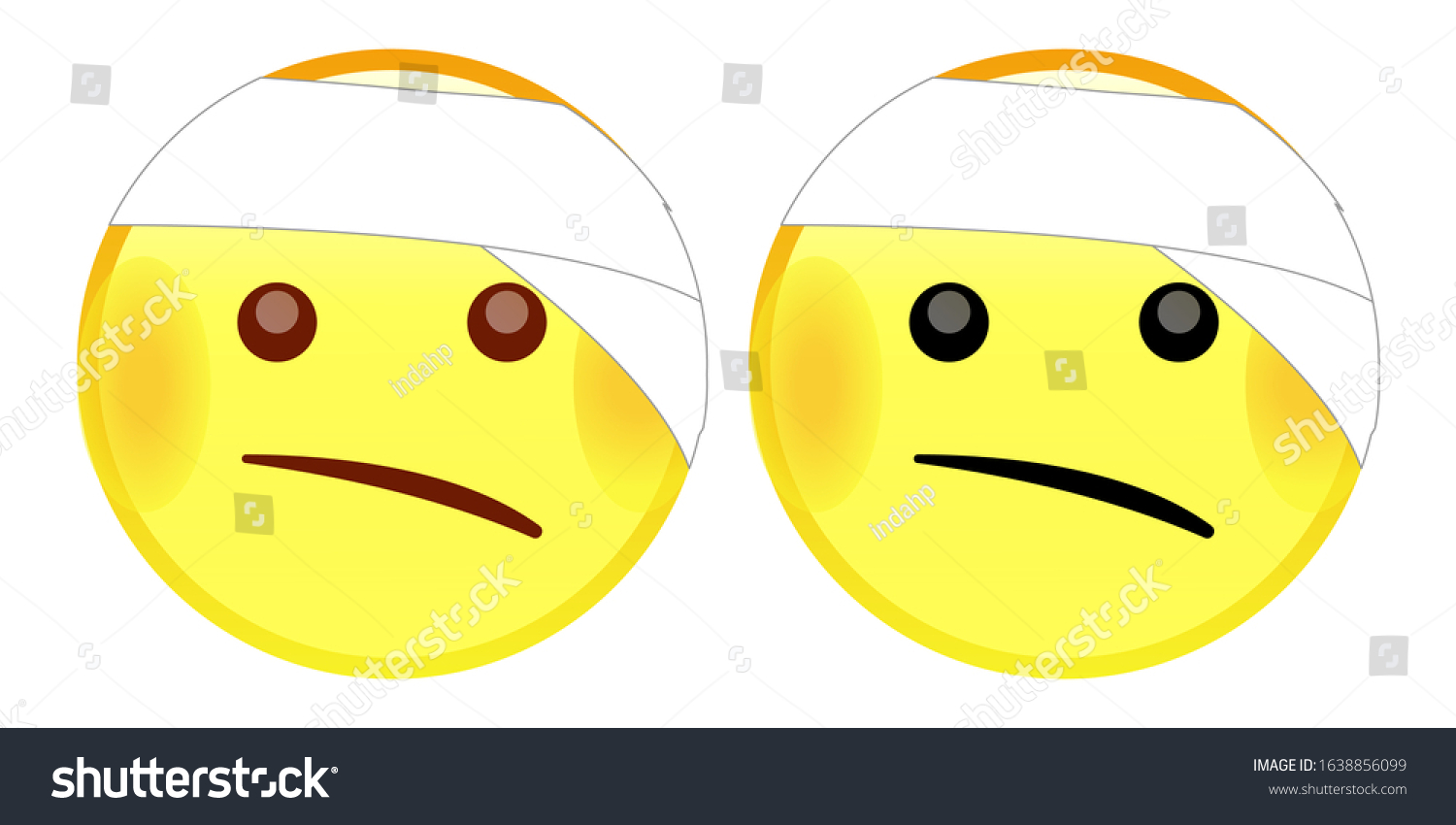 Download Emoji Face Head Bandage Yellow Face Stock Vector Royalty Free 1638856099 PSD Mockup Templates