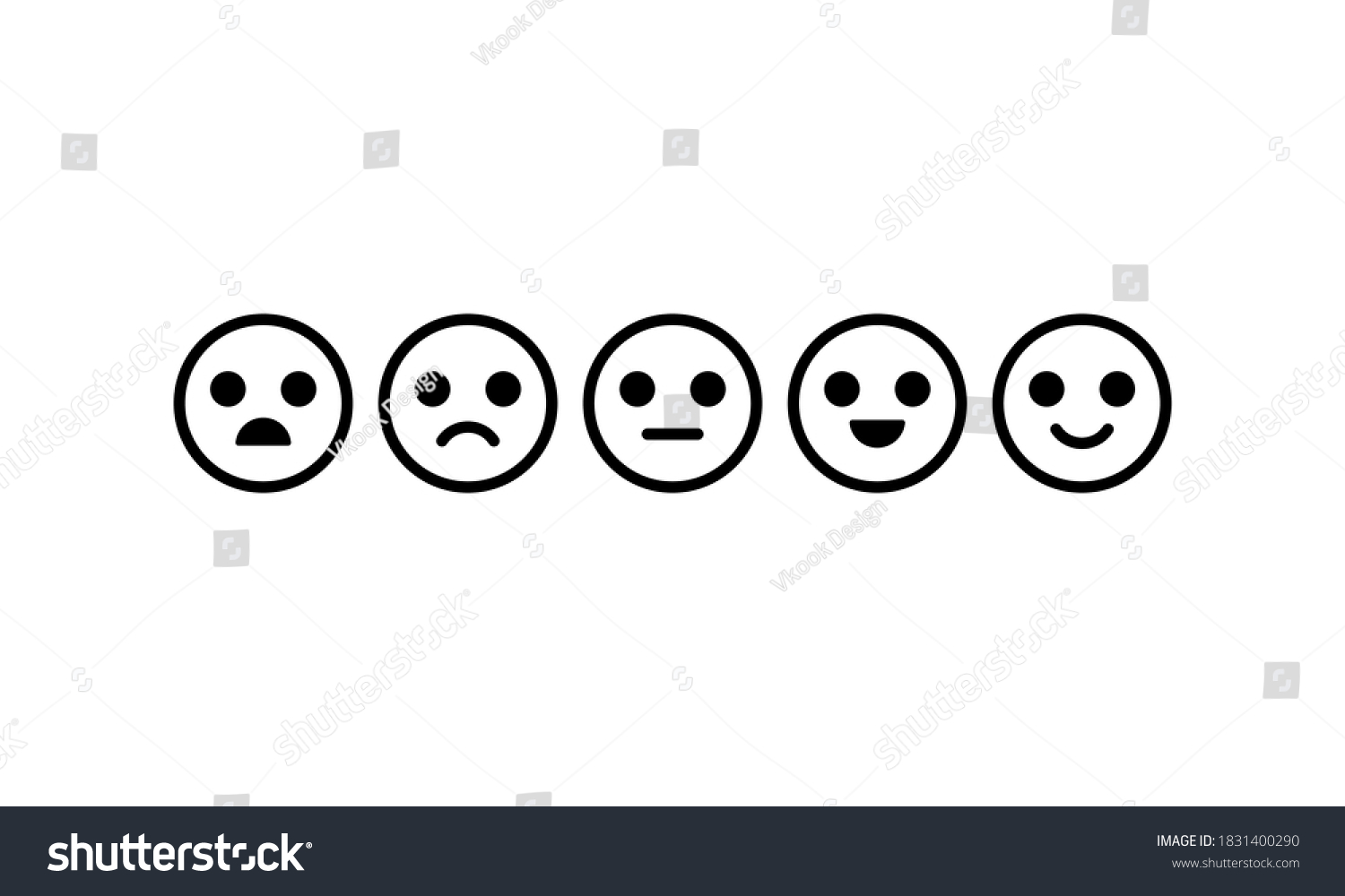 Emoji Icon Set Range Evaluating Emotions Stock Vector (Royalty Free ...