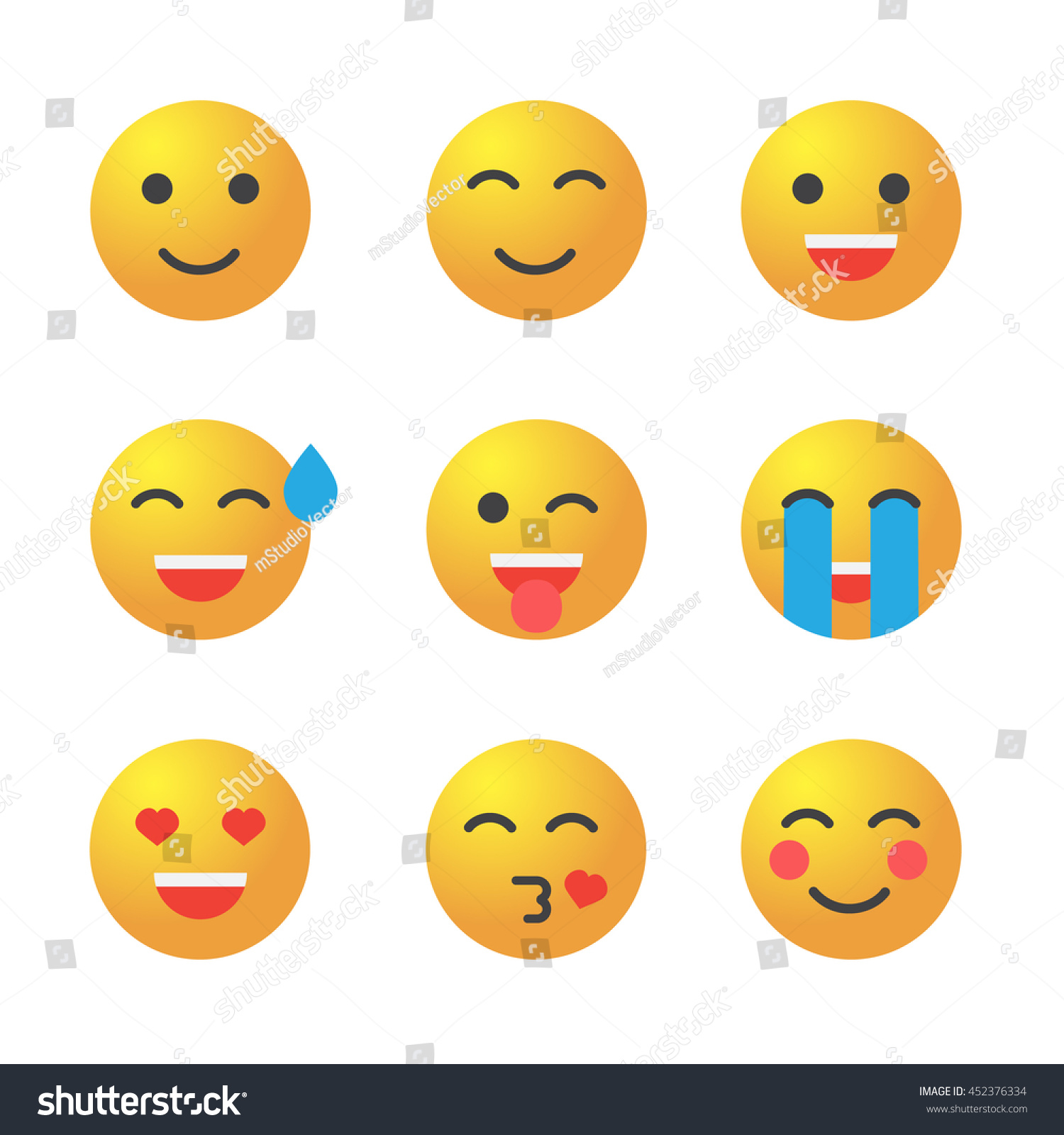 Emoji Icon Set Vector Illustration Eps Stock Vector (Royalty Free) 452376334 Shutterstock