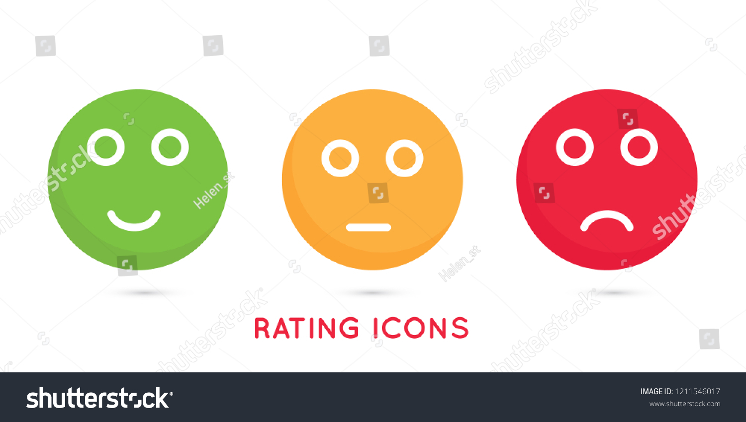 Emoji Icons Rate Satisfaction Colored Icons เวกเตอรสตอก ปลอดคาลขสทธ