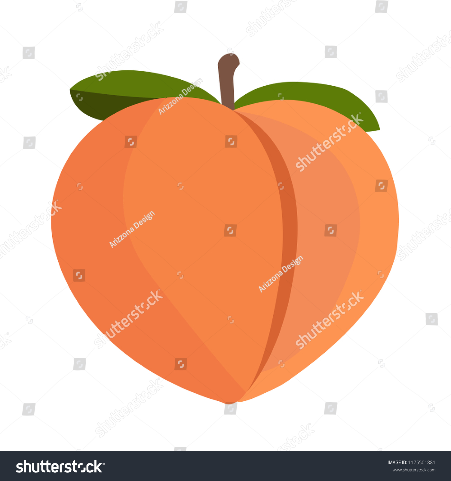 Emoji Peach Fruit Vector Stock Vector (Royalty Free) 1175501881 ...