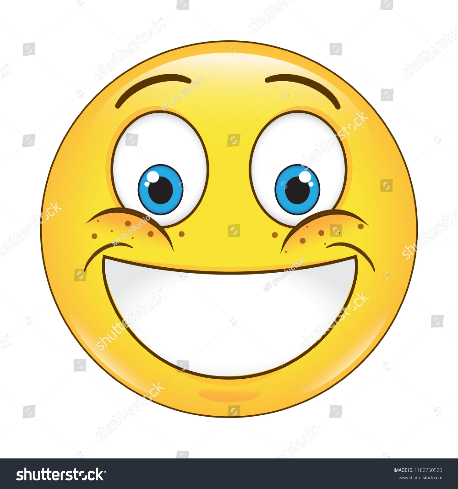 Emoji Smiling Face Vector Isolated On Stock Vector (Royalty Free ...