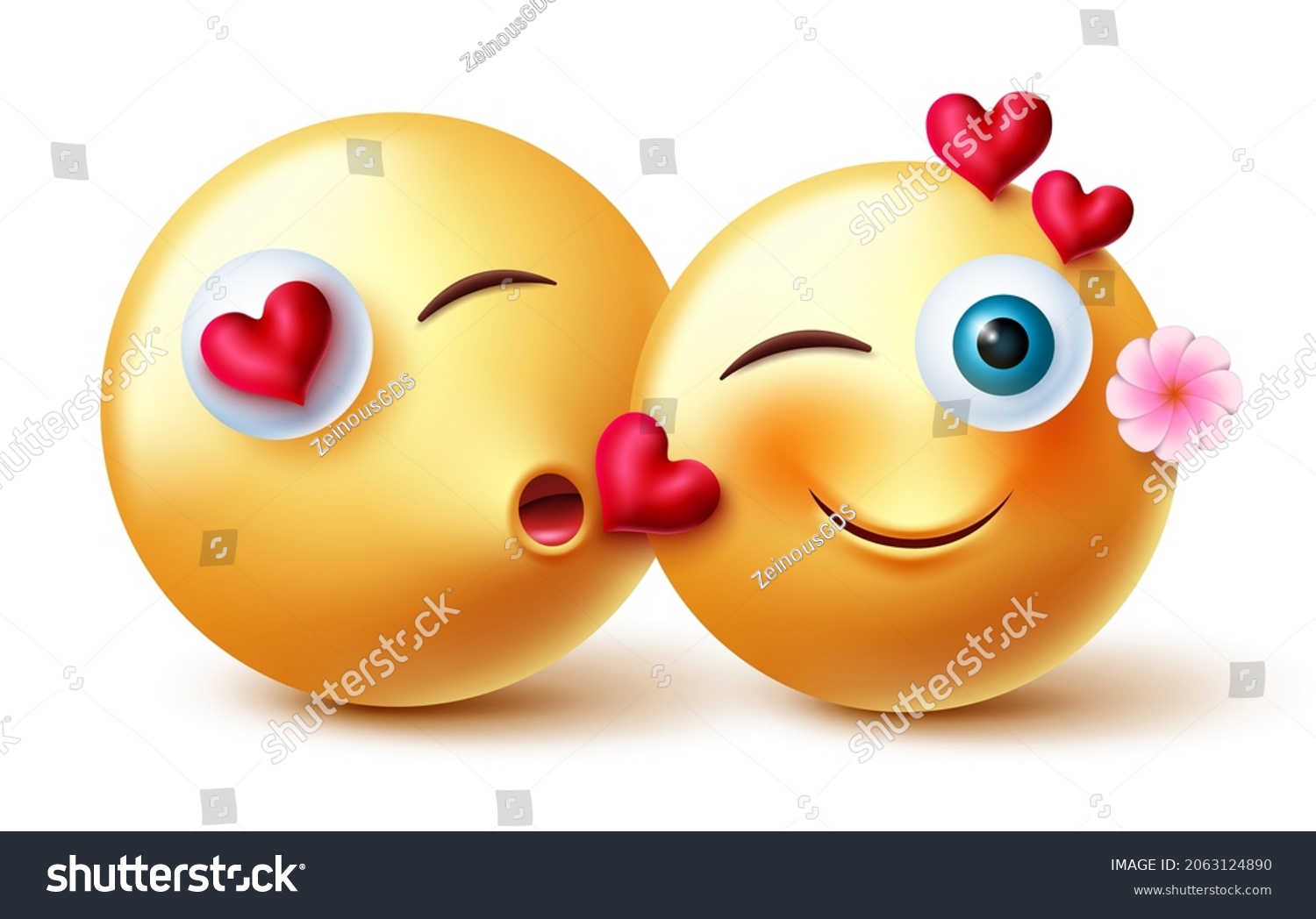 Emojis Valentine Couple Emojis Vector Design Stock Vector (Royalty Free ...