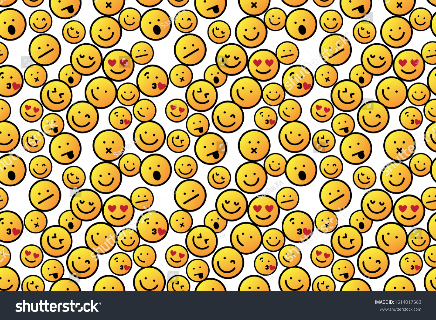 Emoticon Emoji Pattern Emoji Vector Illustration Stock Vector Royalty Free