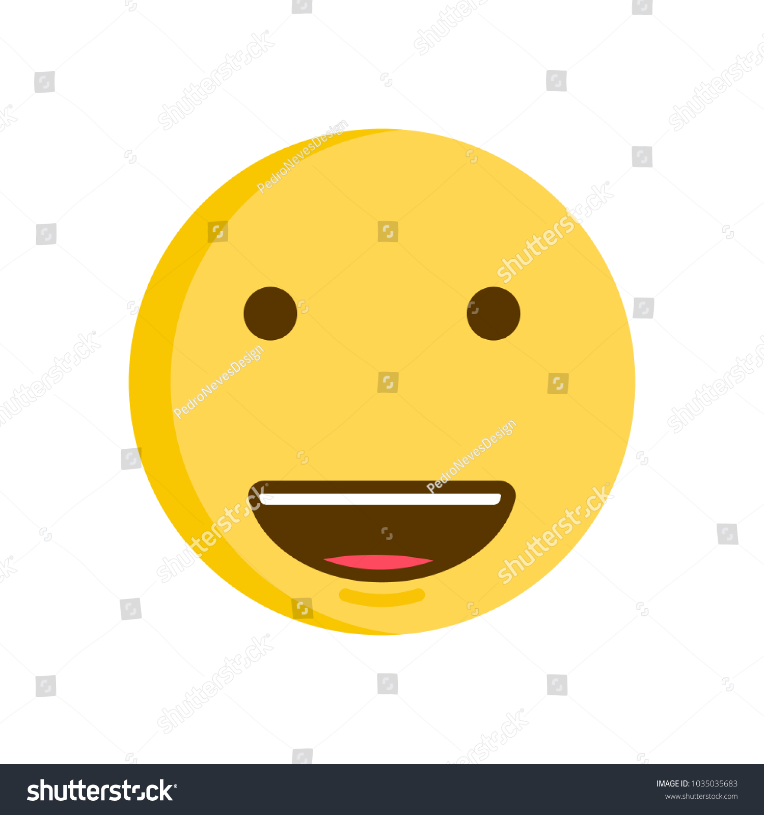 Emoticon Character Very Happy Smiling Smiley Stock Vector (Royalty Free ...