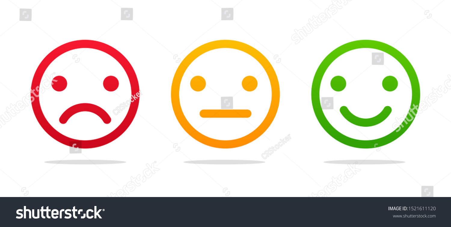 Emoticon Face Good Bad Icons Measuring のベクター画像素材 ロイヤリティフリー