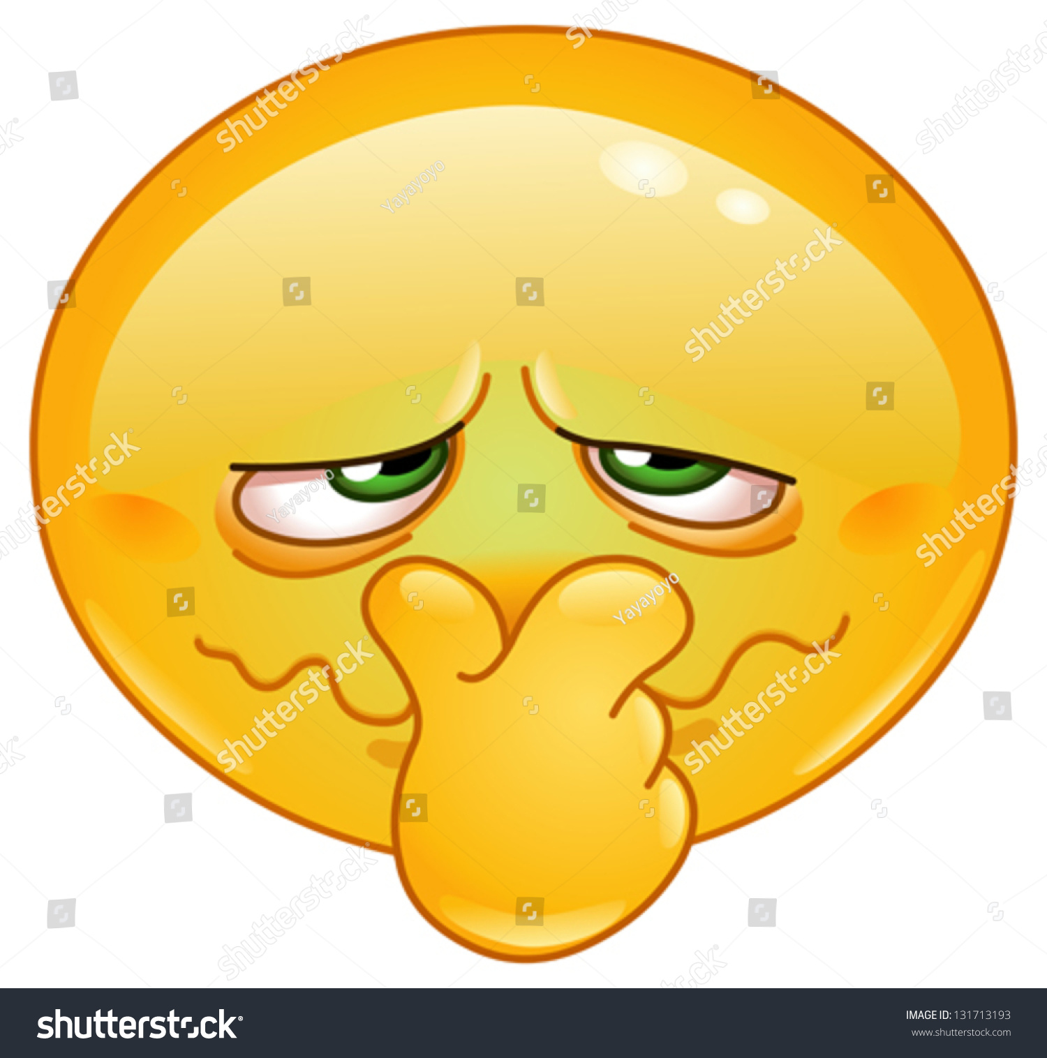 Emoticon Holding His Nose Because Bad Stock Vector 131713193 - Shutterstock