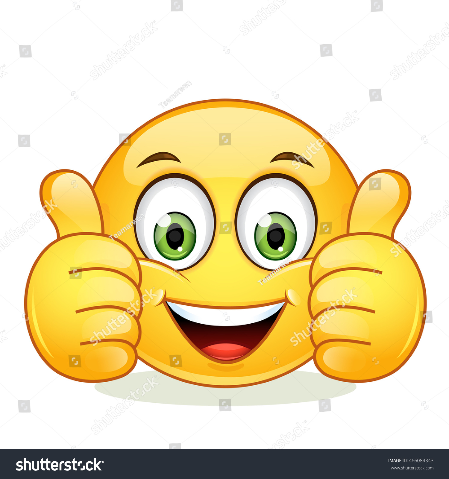 Thumbs Up Emoticon Text The Job Letter