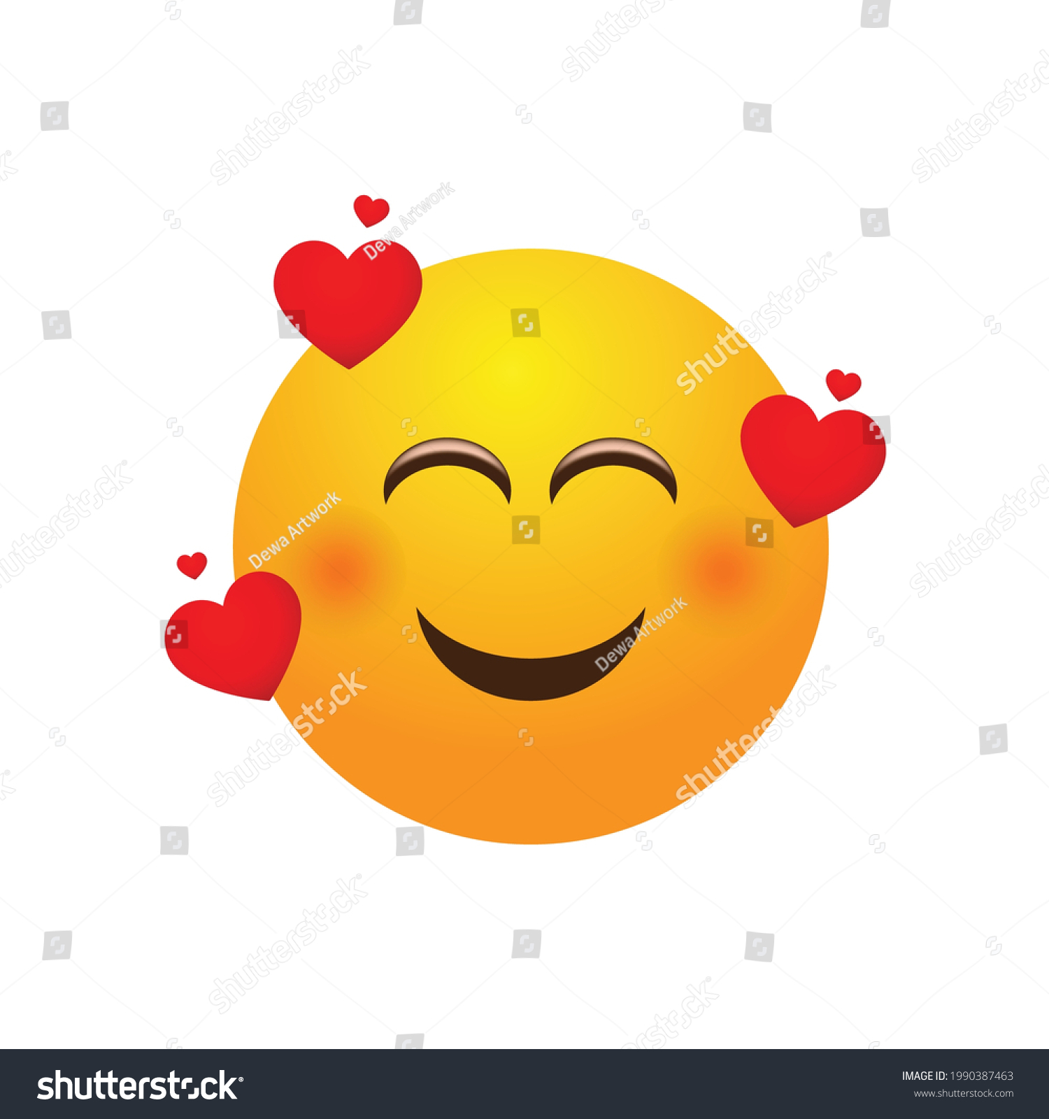 Emoticon Smiling Face Smiling Eyes Three Stock Vector (Royalty Free ...