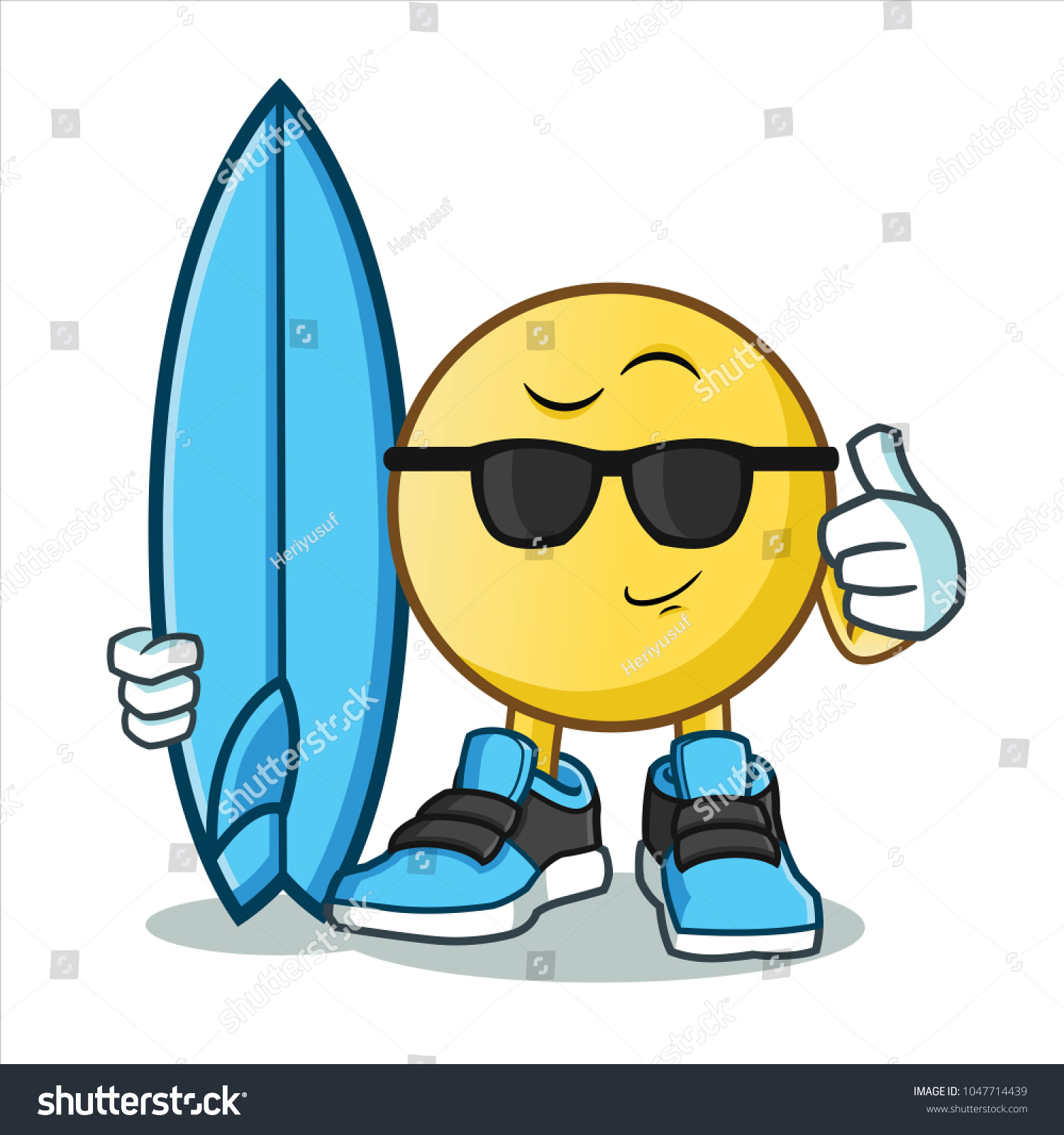 smiley face surfboard