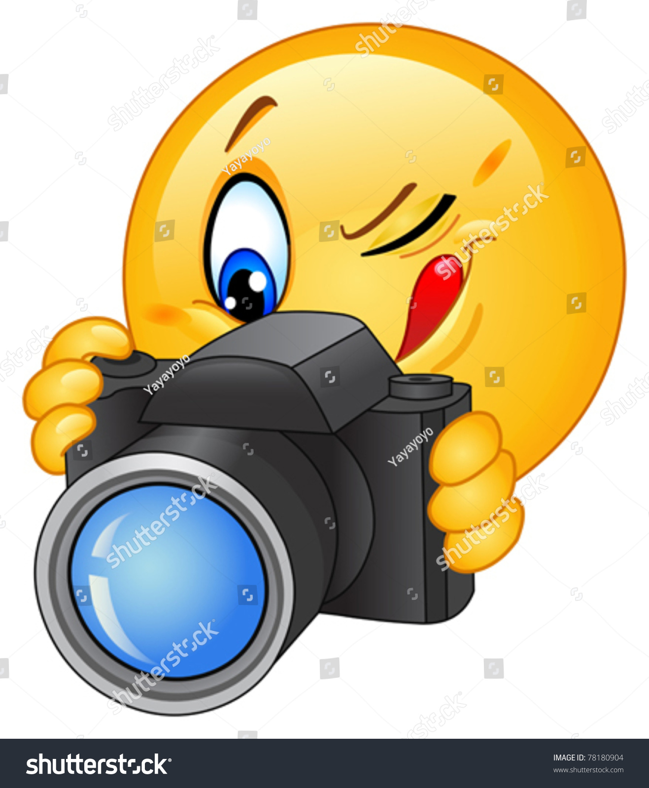 Download Emoticon Taking Photo Stock Vector 78180904 - Shutterstock