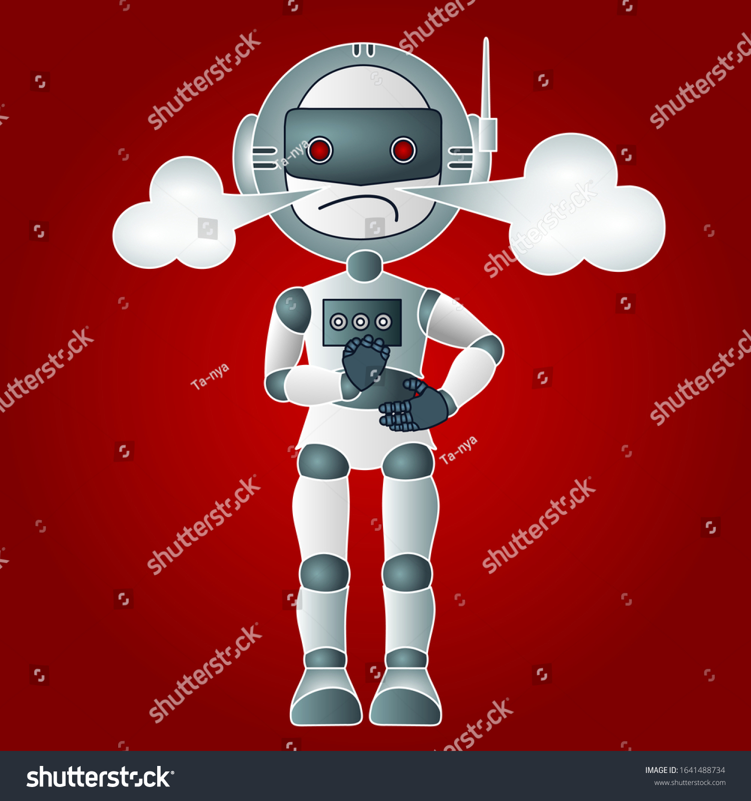 Emoticon Angry Robot Red Eyes Color Stock Vector Royalty Free 1641488734 emoticon-angry-robot-red-eyes-color-stock-vector-royalty-free-1641488734