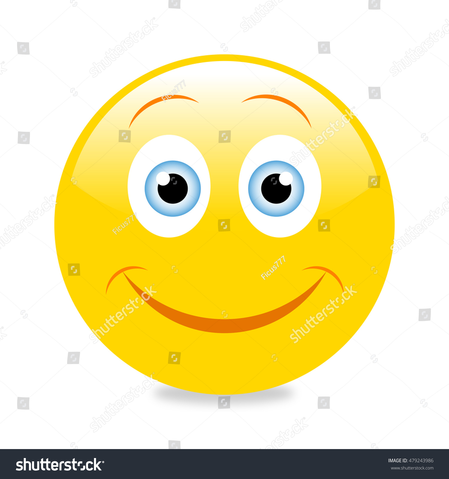 Emoticon With Big Smile Stock Vector Illustration 479243986 : Shutterstock