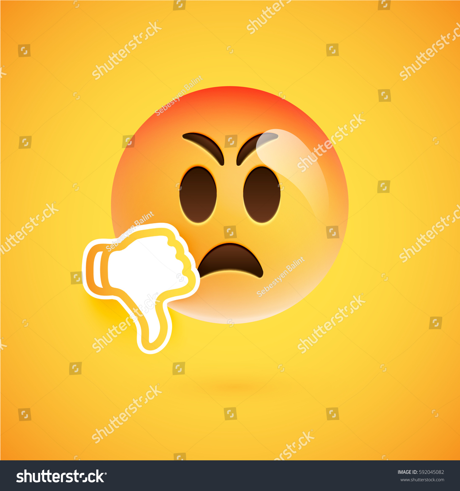 Emoticon Dislike Vector Illustration Stock Vector (Royalty Free ...