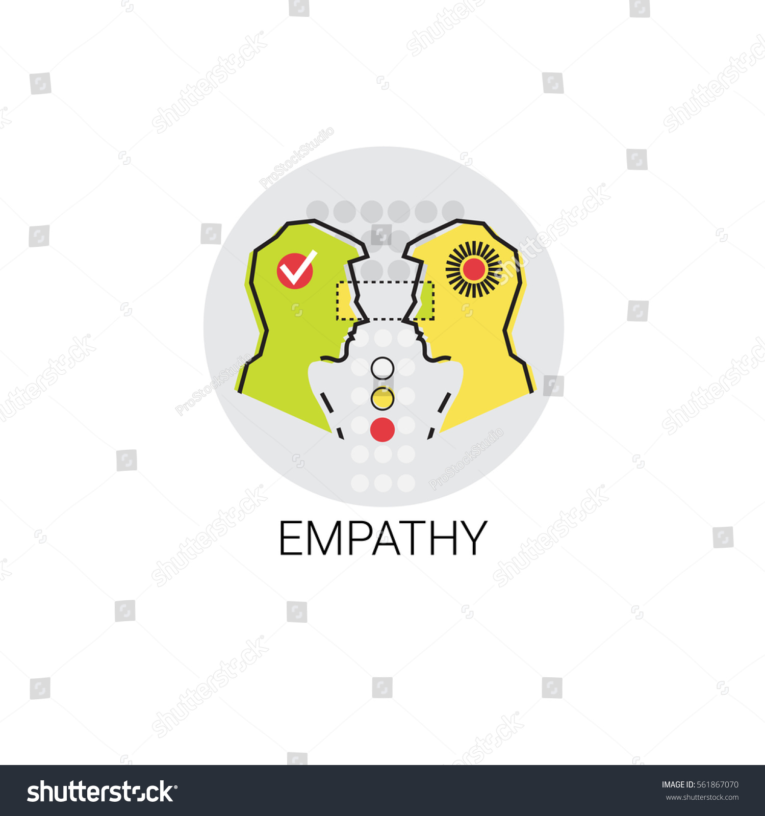 Empathy Compassion People Relationship Icon Vector Stock Vector