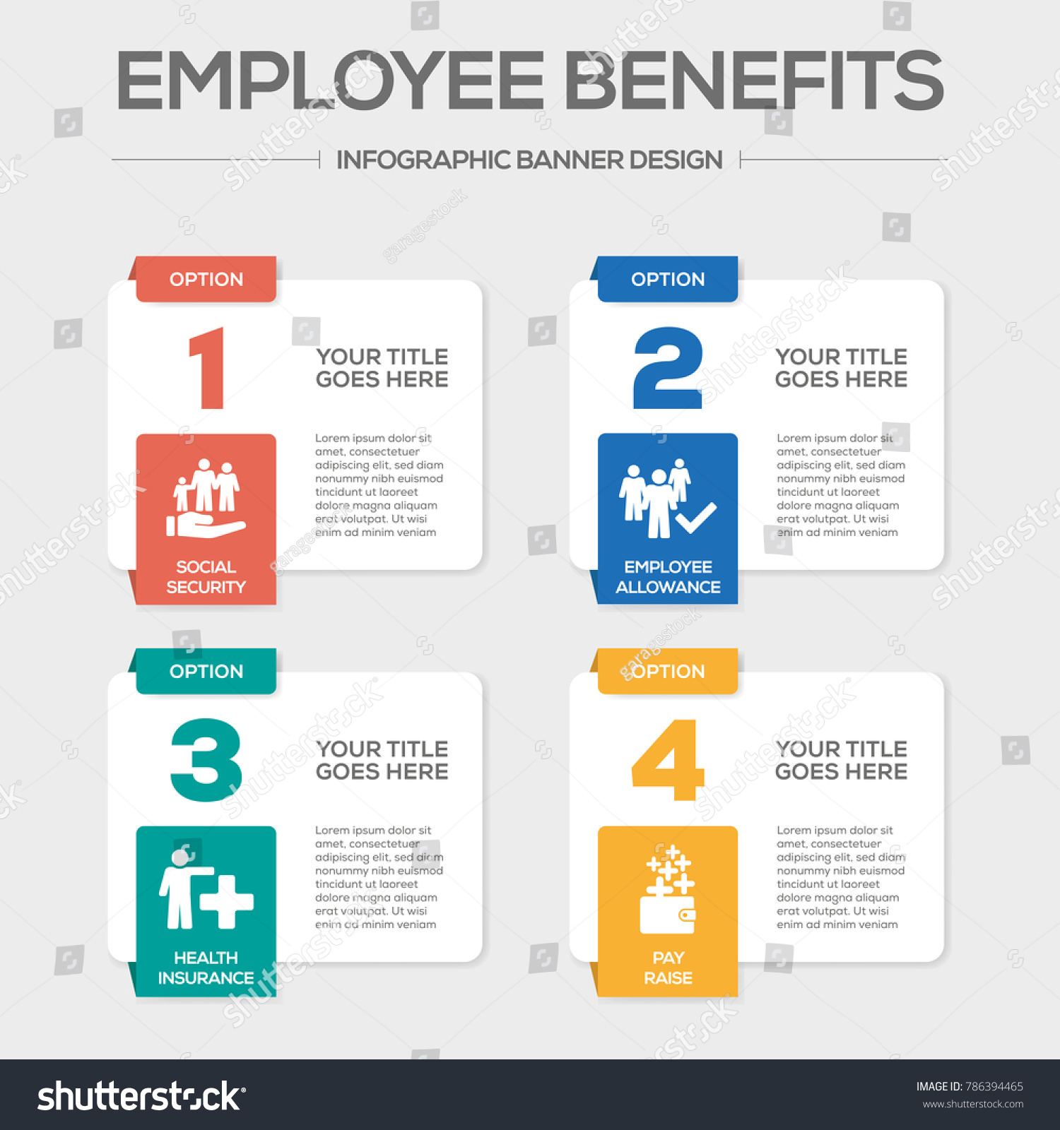 Employee Benefits Infographic Icons เวกเตอร์สต็อก (ปลอดค่าลิขสิทธิ์