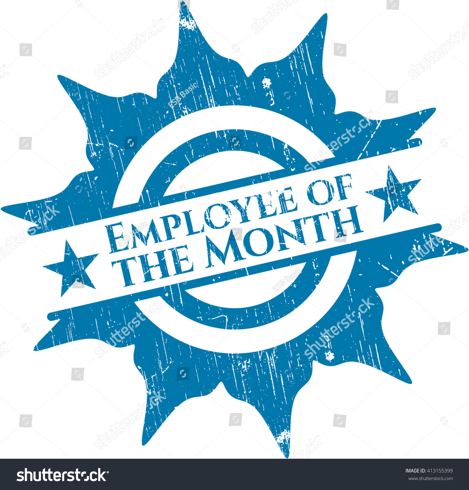 Employee Month Rubber Seal Stock Vector 413155399 - Shutterstock