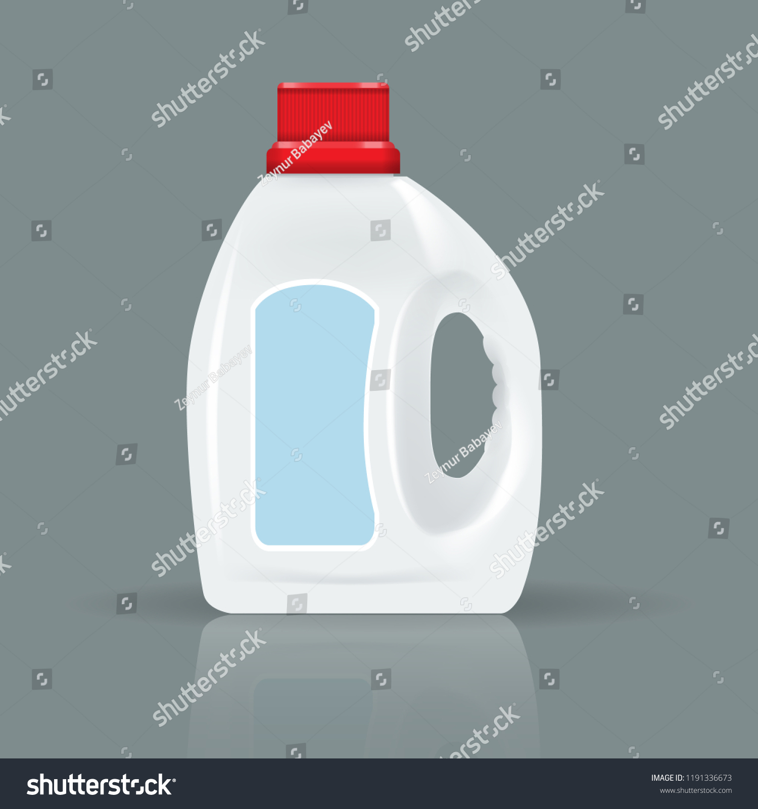 Empty Blank White Laundry Detergent Bottle Stock Vector (Royalty Free ...