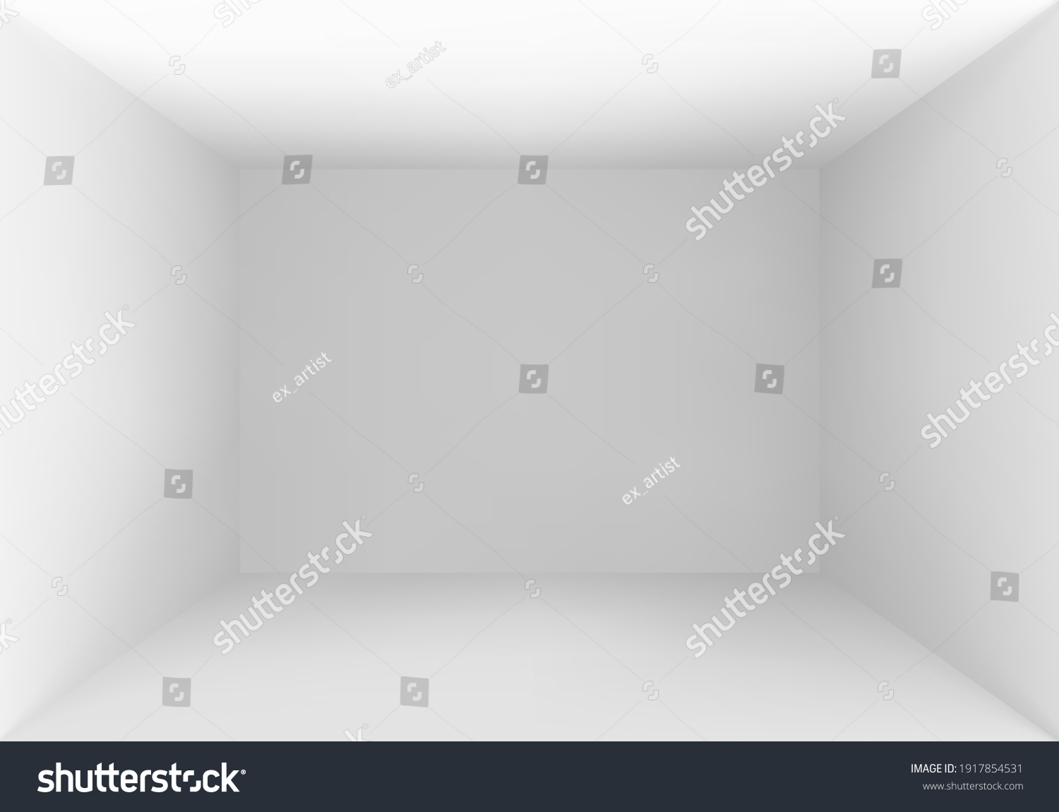 Empty Box Top View White Studio Stock Vector (Royalty Free) 1917854531 ...