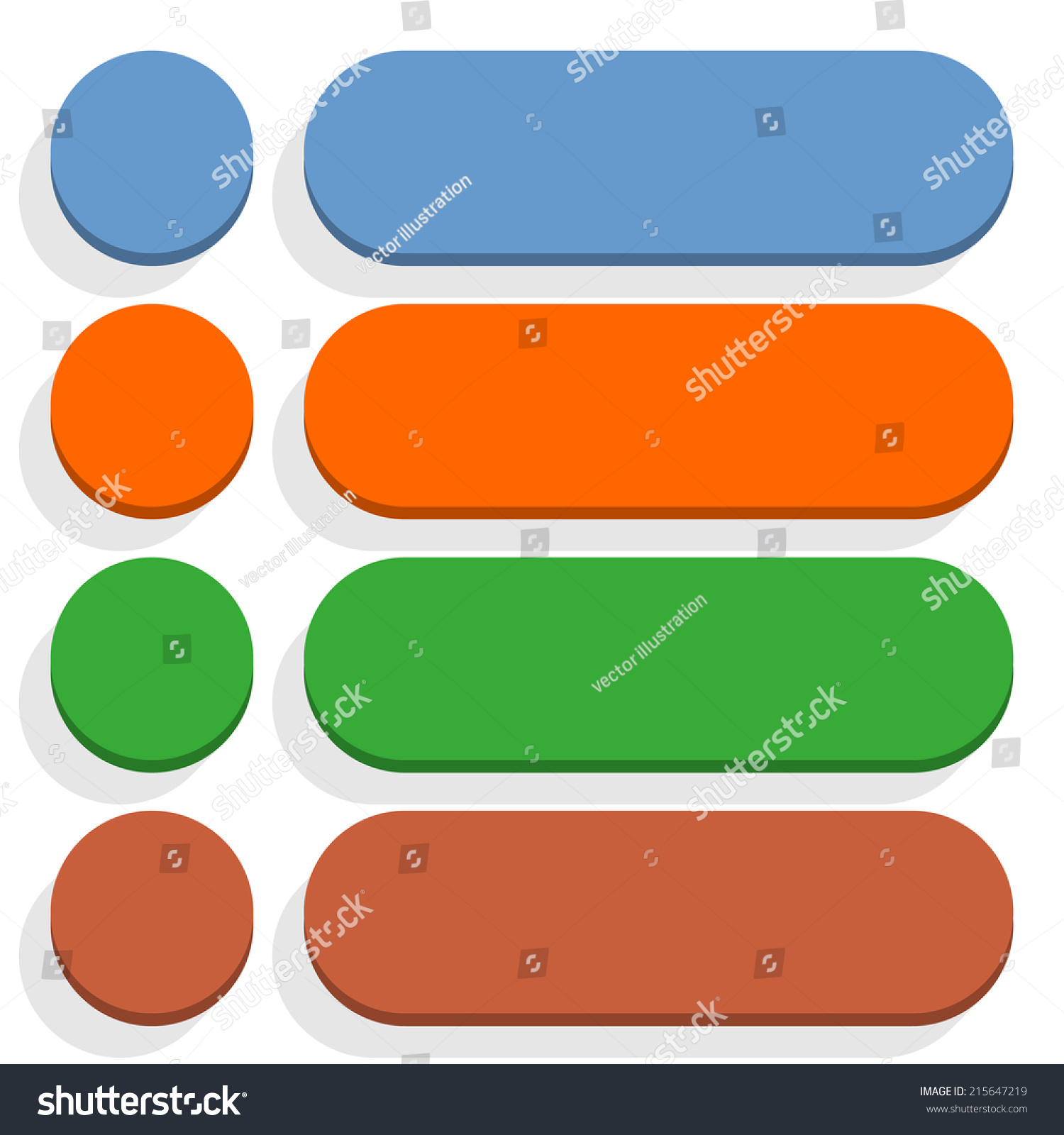 Empty Circle Rounded Rectangle Icon Long: เวกเตอร์สต็อก (ปลอดค่า ...