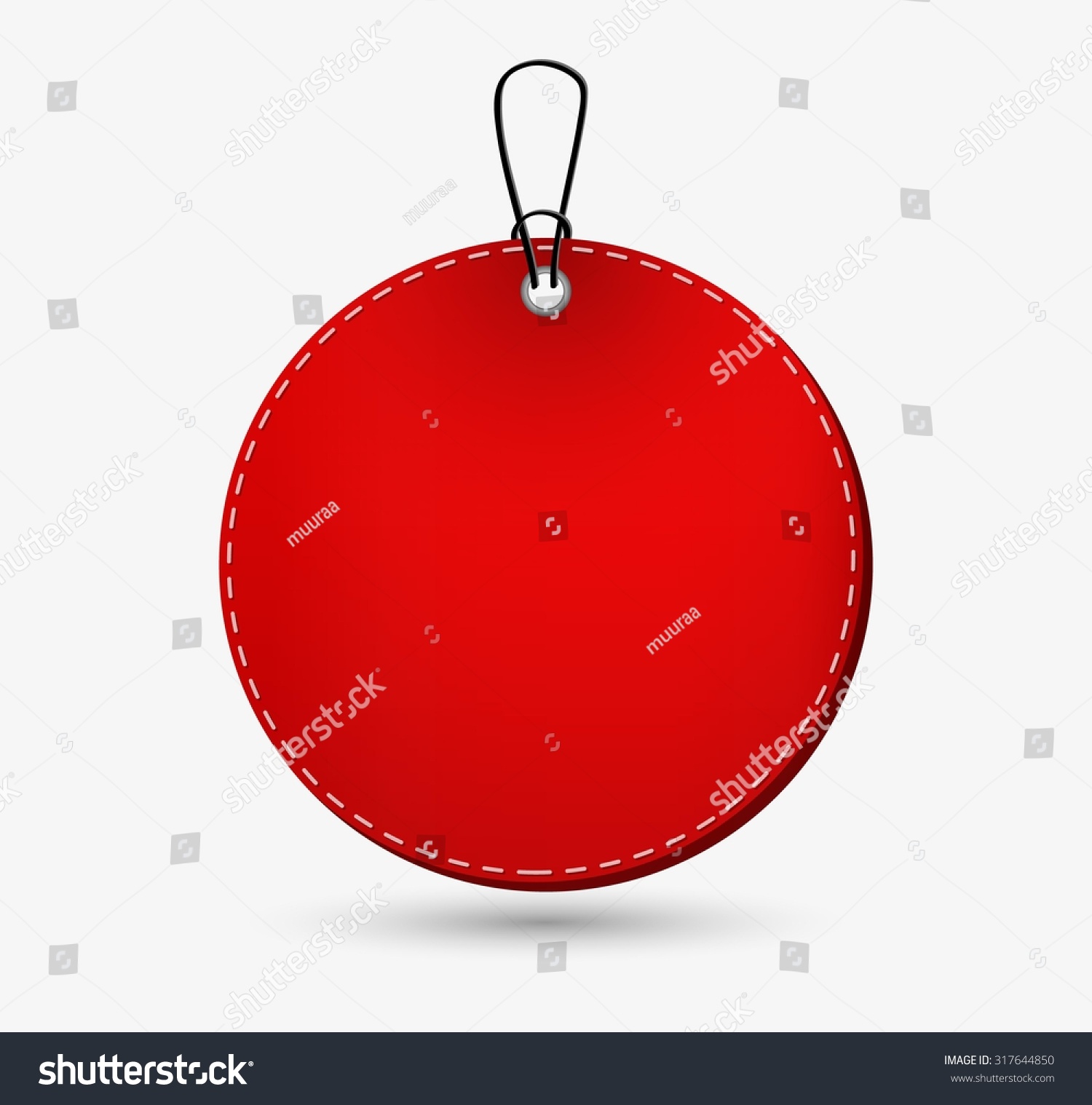 Empty Circle Red Price Tag Shadow Stock Vector (Royalty Free) 317644850 ...