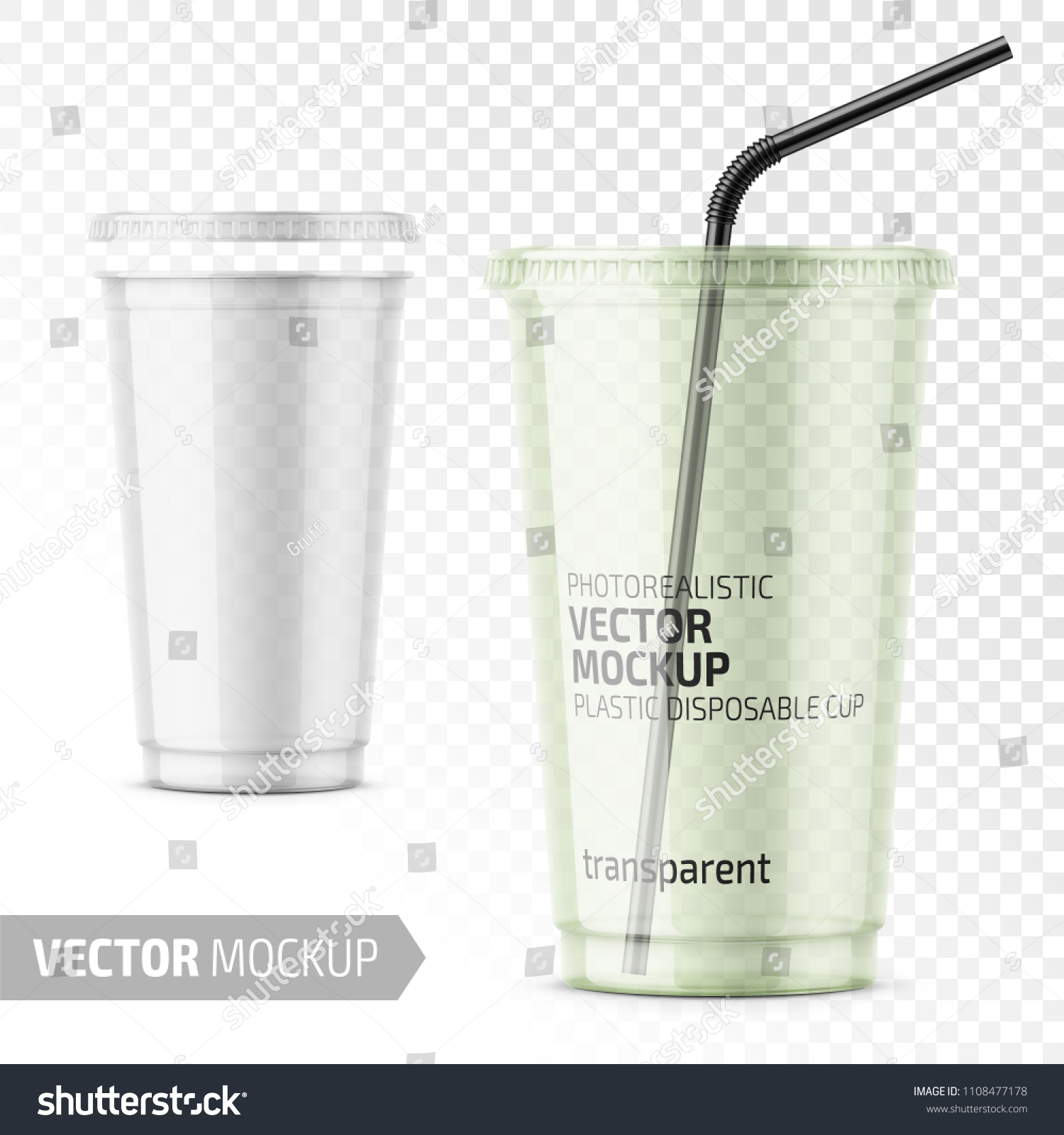 SVG of Empty clear plastic disposable cup with lid for cold beverage - soda, ice tea or coffee, cocktail, milkshake, juice. 450 ml. Realistic packaging mockup template. Vector illustration. svg