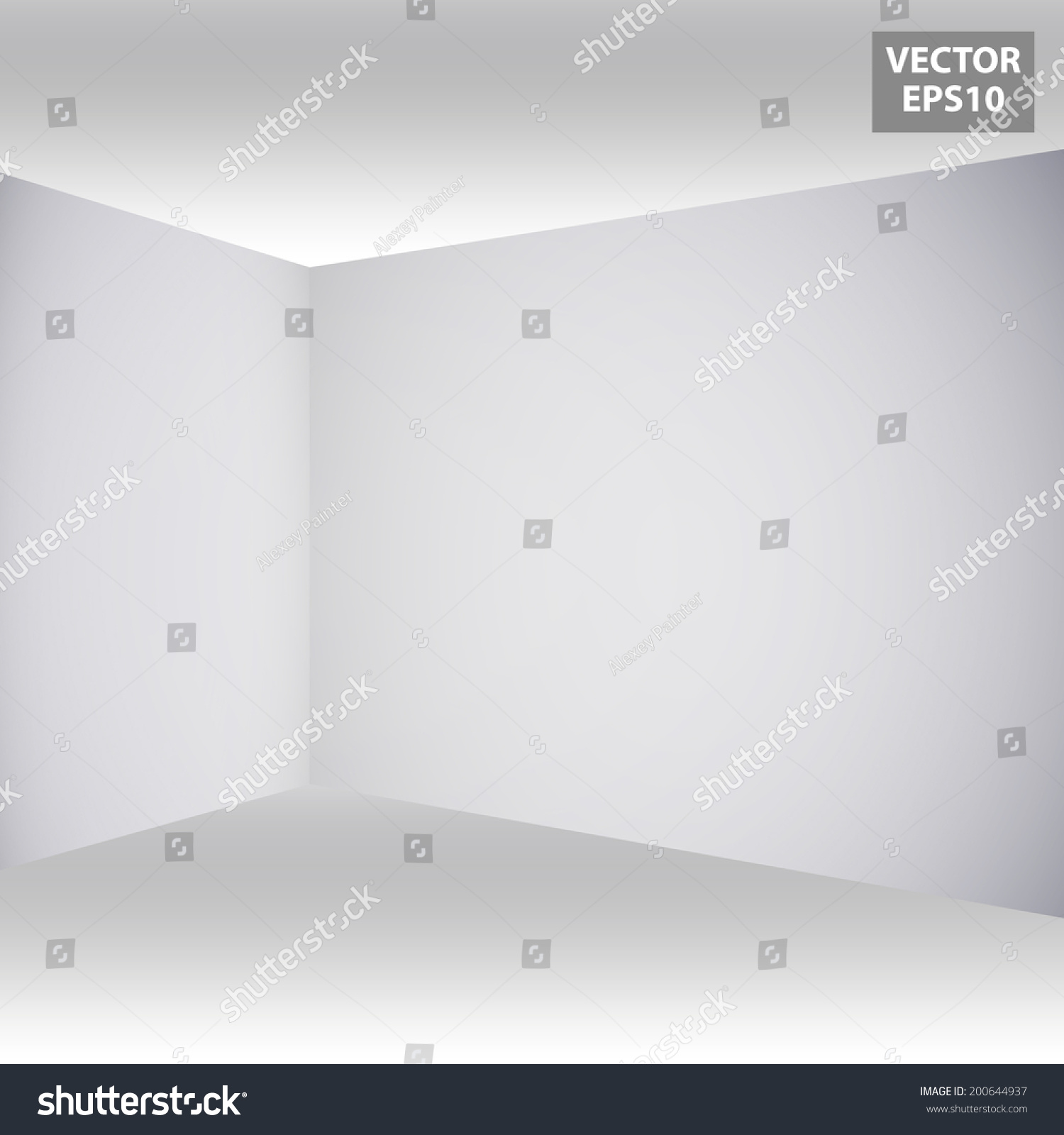 Empty Corner White Room Empty Wall Stock Vector 200644937 - Shutterstock