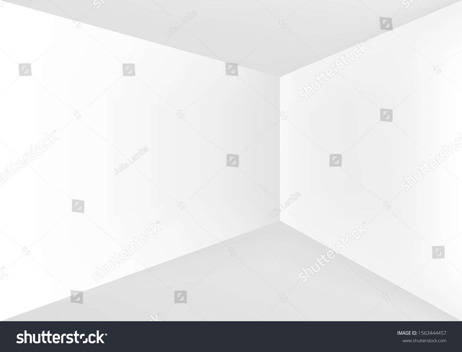 Empty Corner White Room Interior Background Stock Vector (Royalty Free ...