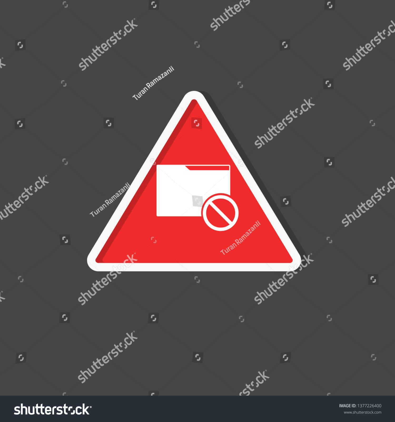 Vektor Stok Empty Folder Icon Tanpa Royalti 1377226400 Shutterstock