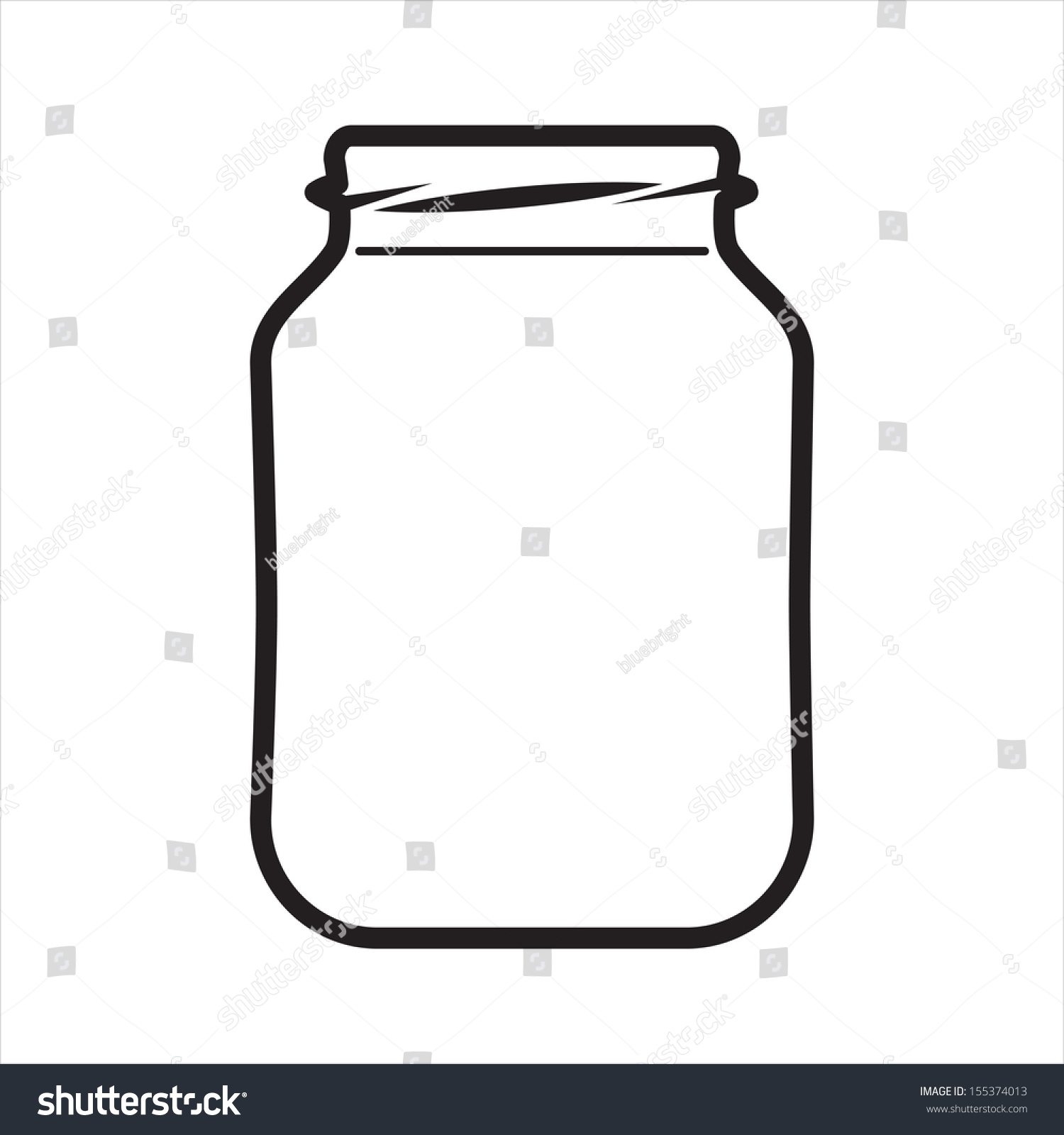 Empty Jar Stock Vector 155374013 - Shutterstock